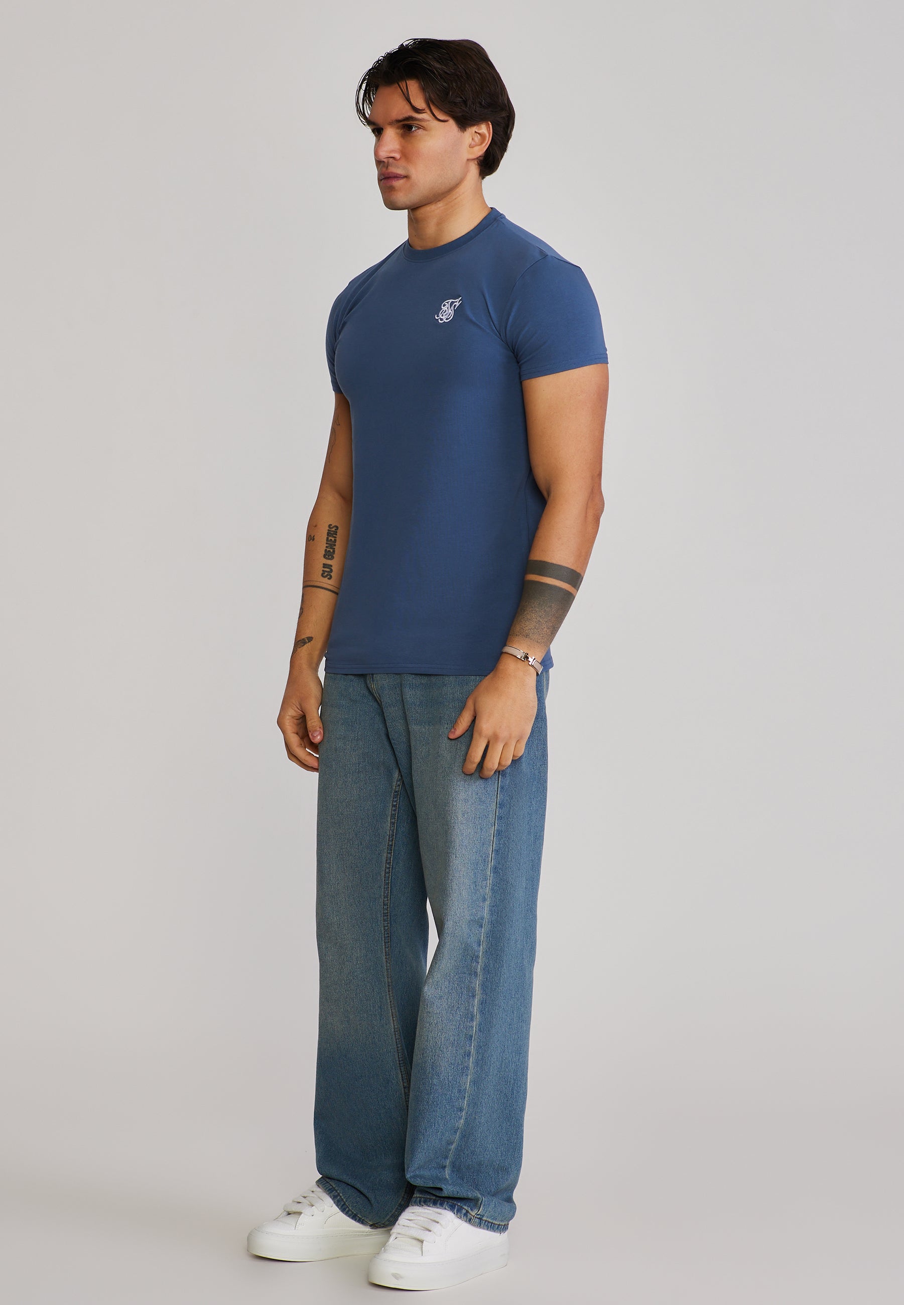 Essentials T-Shirt in Blue T-Shirts SikSilk