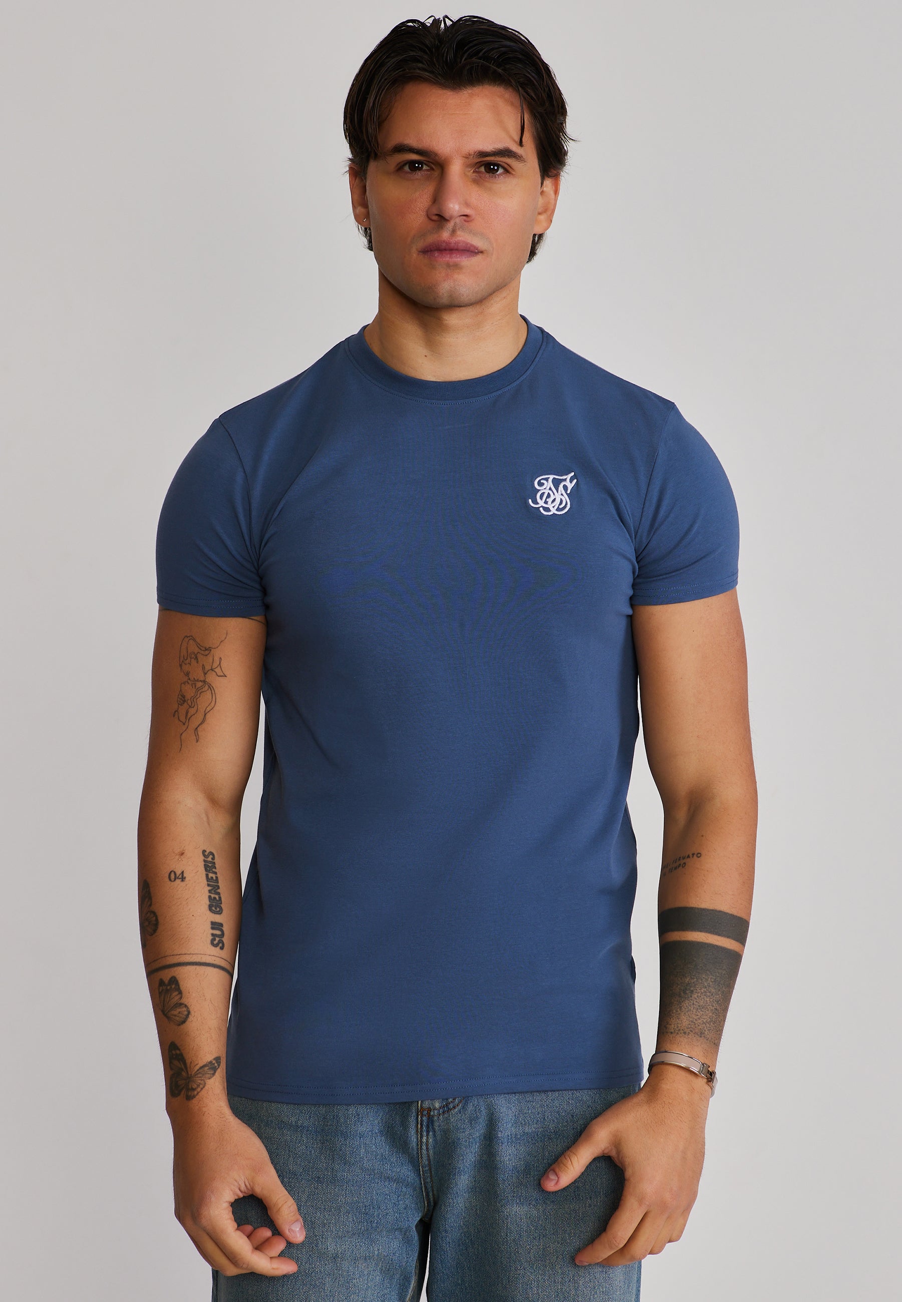 Essentials T-Shirt in Blue T-Shirts SikSilk
