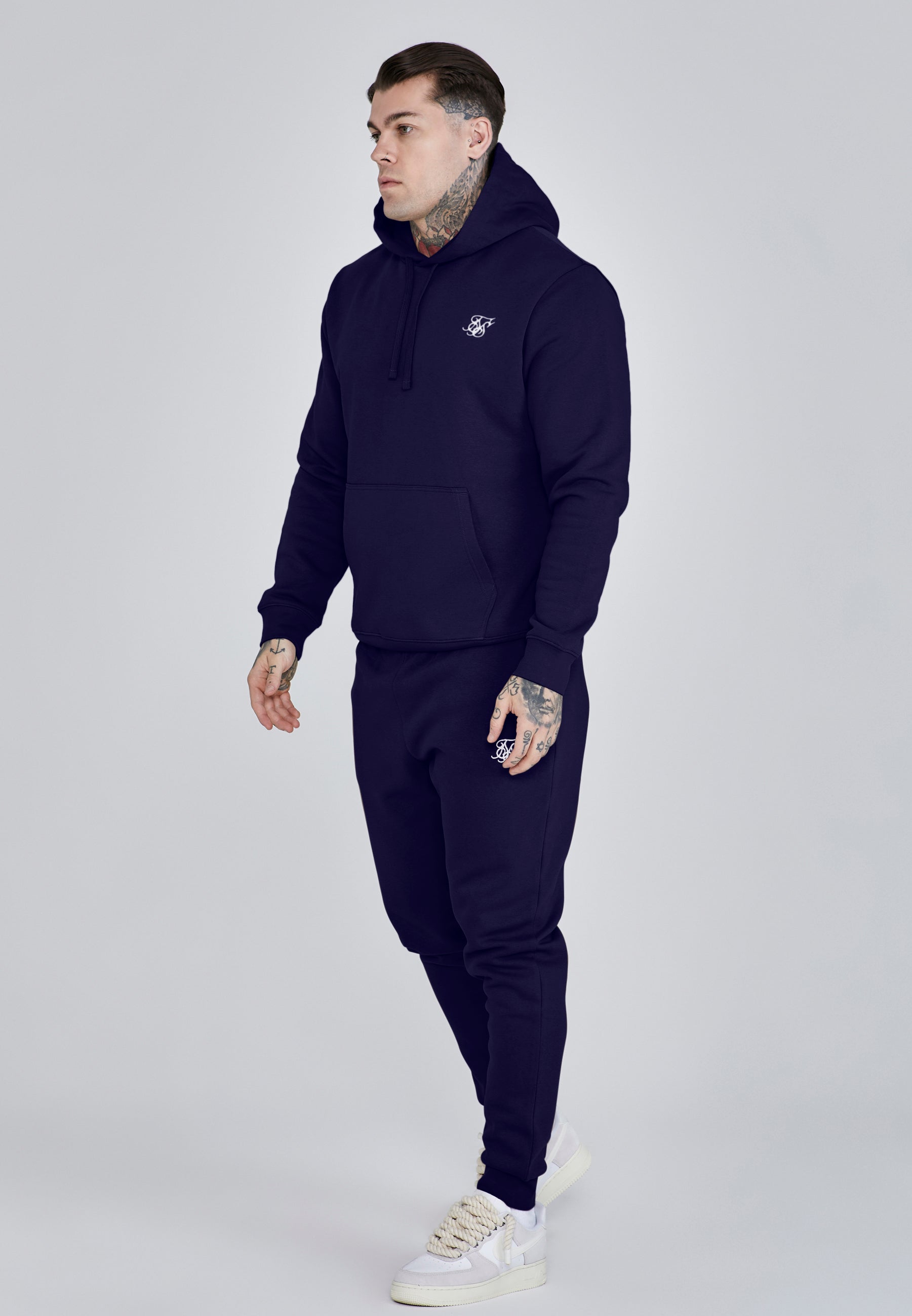 Essentials Hoodie in Navy Kapuzenpullover SikSilk