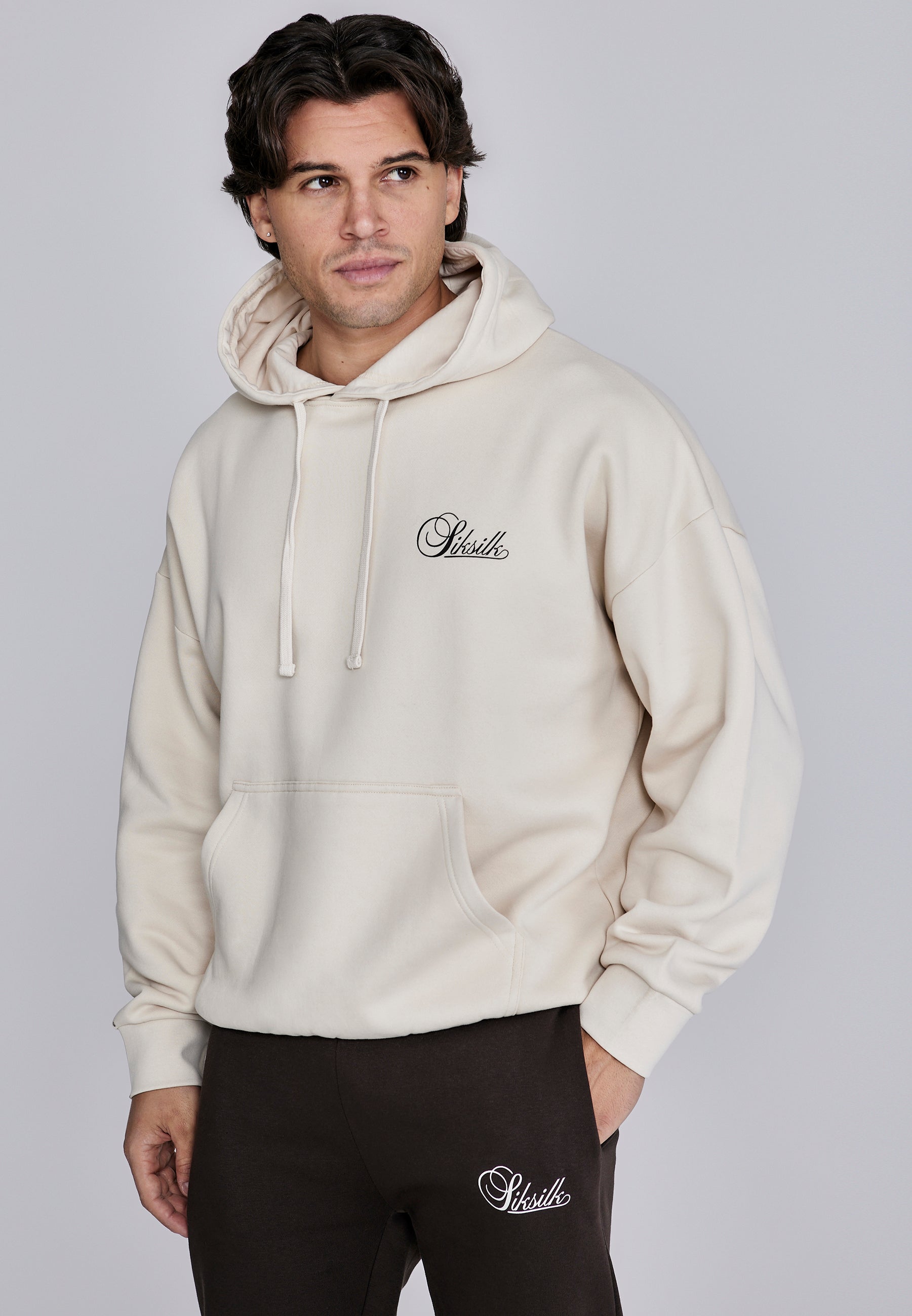 Essentials Hoodie in Ecru Kapuzenpullover SikSilk