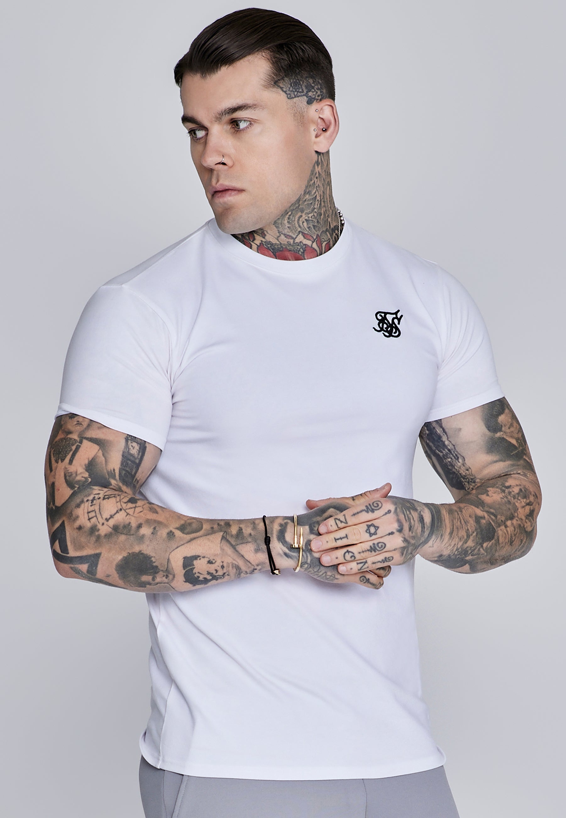 Essentials T-Shirt in White T-Shirts SikSilk