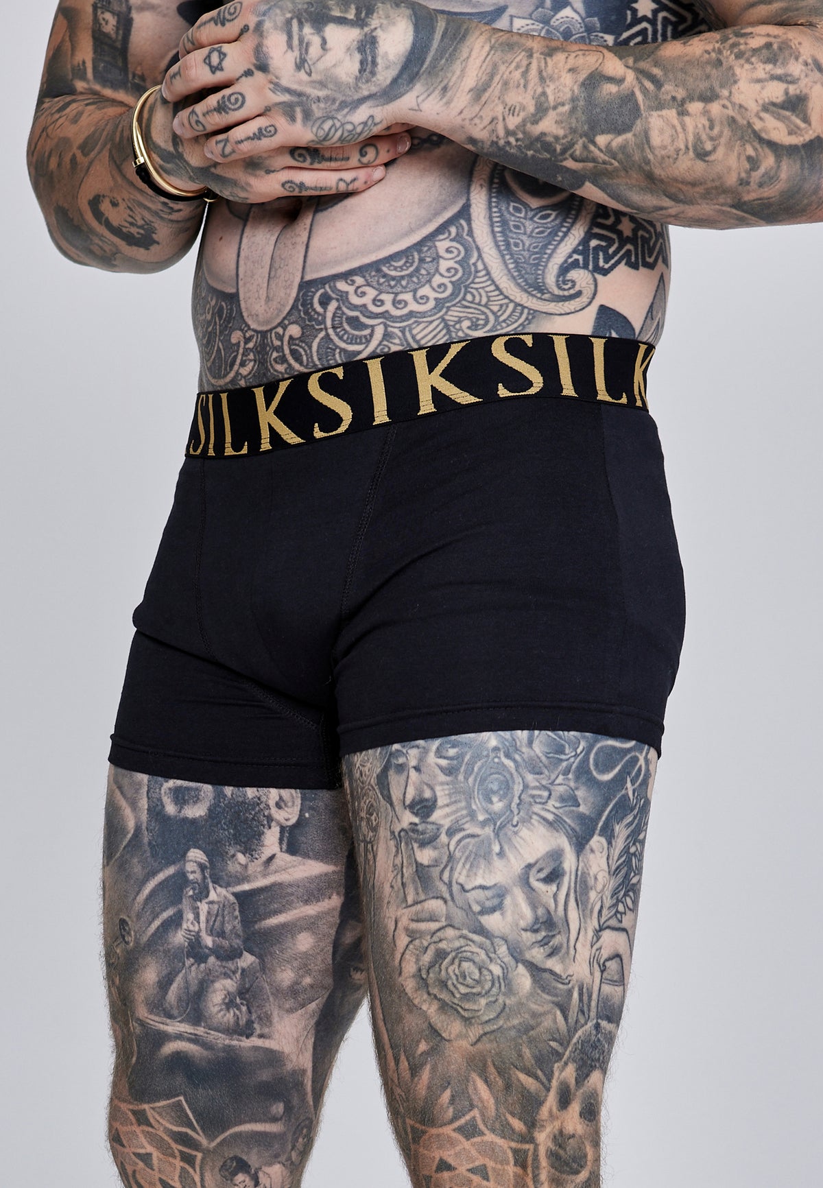 Boxer Pack of 5 in Black Unterwäsche SikSilk
