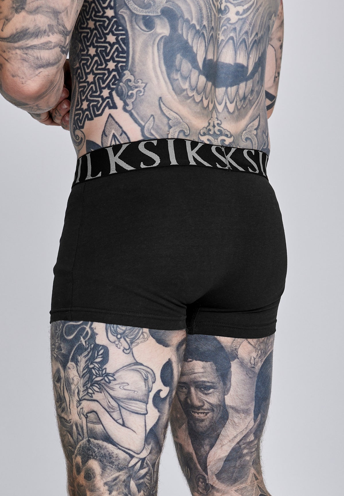 Boxer Pack of 5 in Black Unterwäsche SikSilk