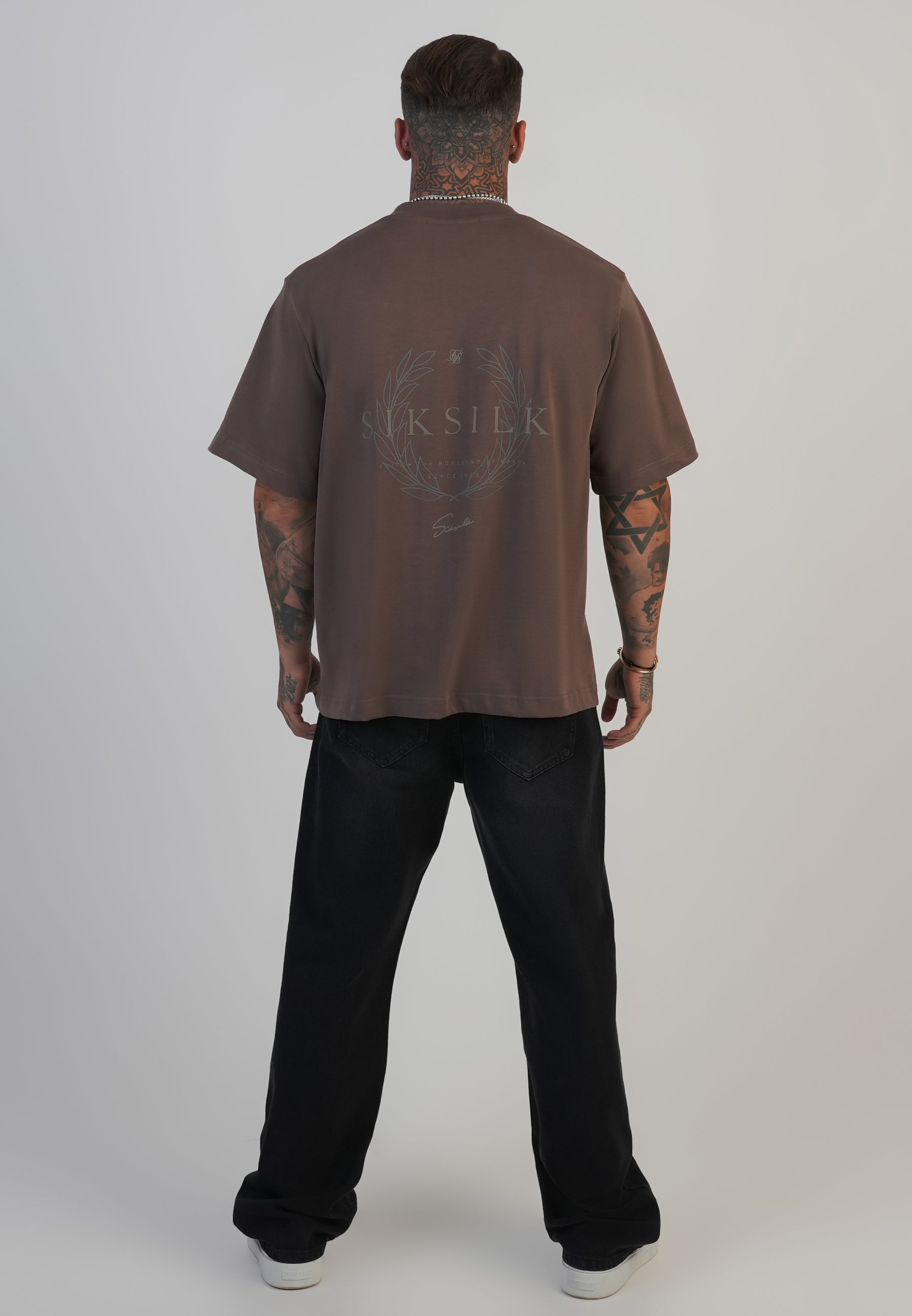 Graphic T-Shirt in Brown T-Shirts SikSilk