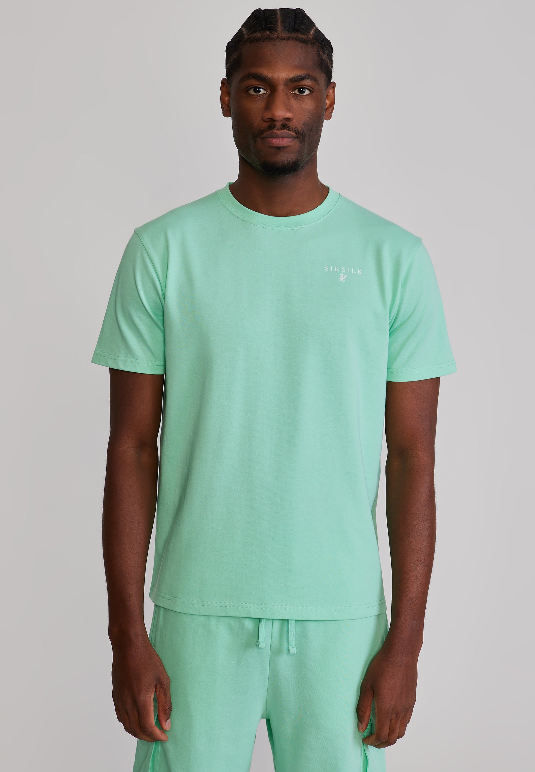 T-Shirt and Shorts Set in Green Sets SikSilk
