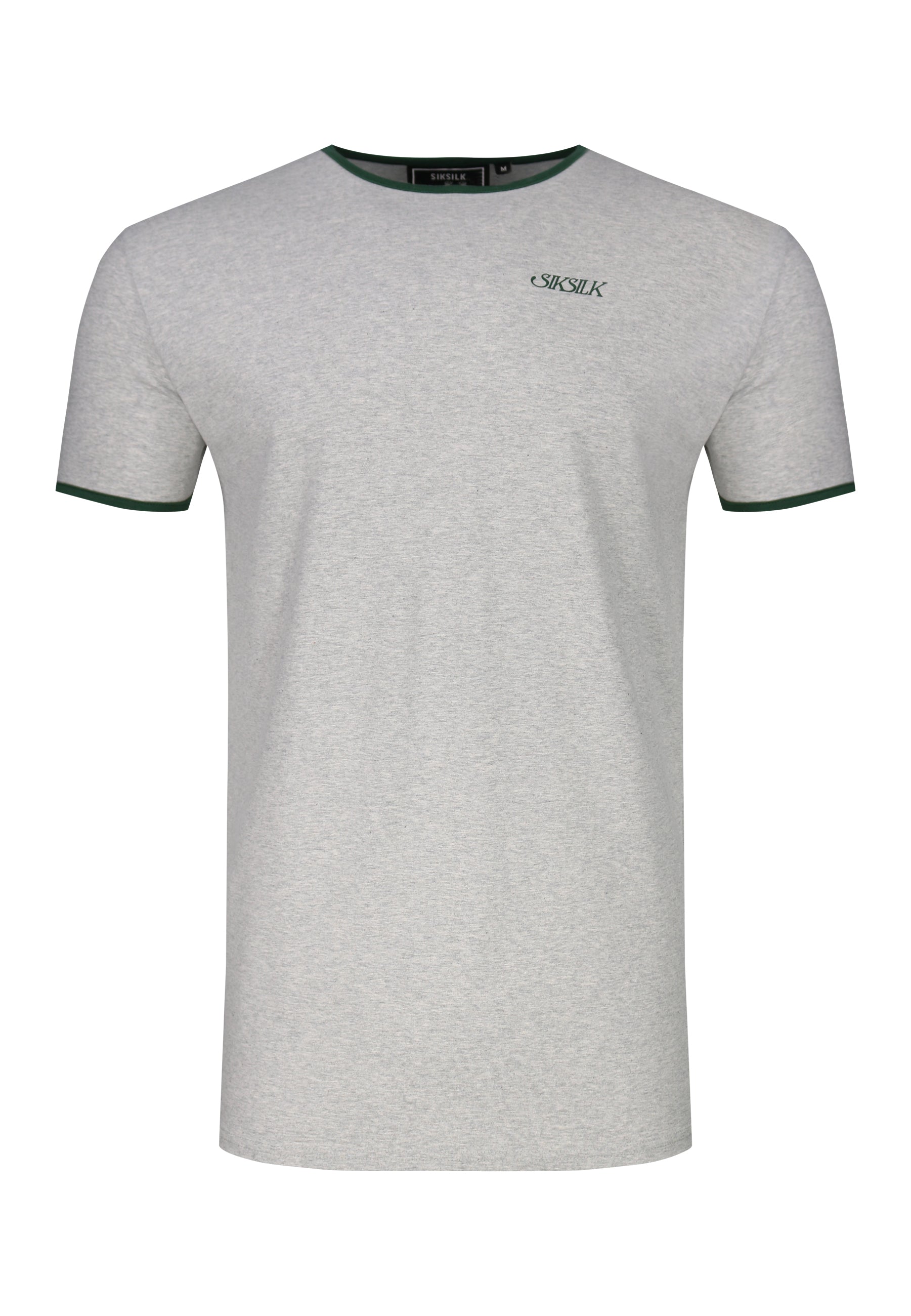 Ringer T-Shirt in Grey Marl T-Shirts SikSilk