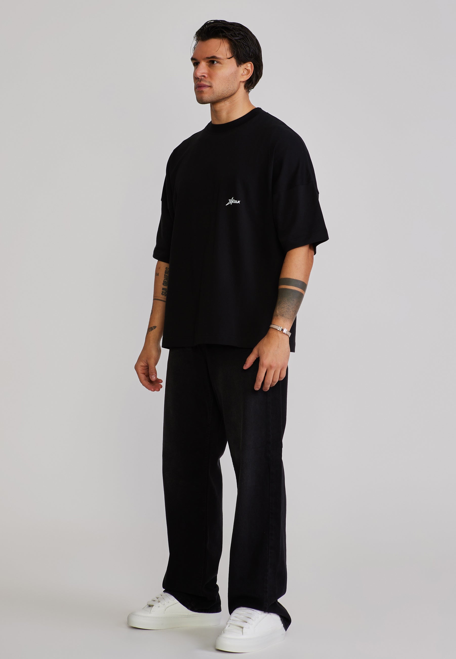 Graphic T-Shirt in Black T-Shirts SikSilk