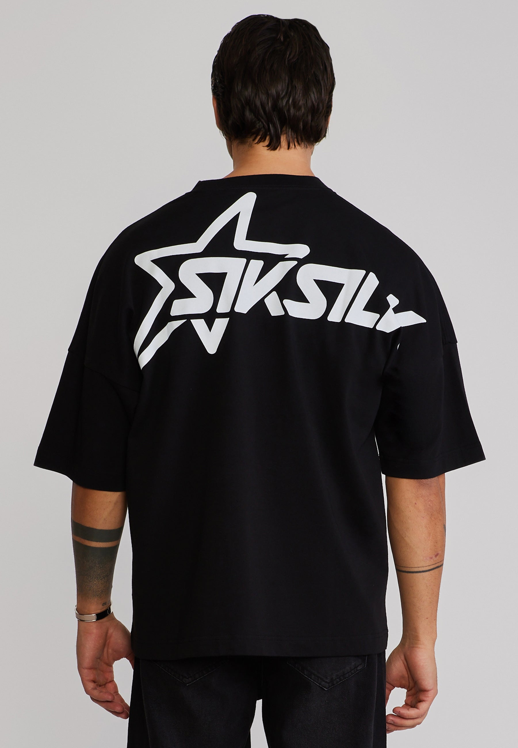 Graphic T-Shirt in Black T-Shirts SikSilk