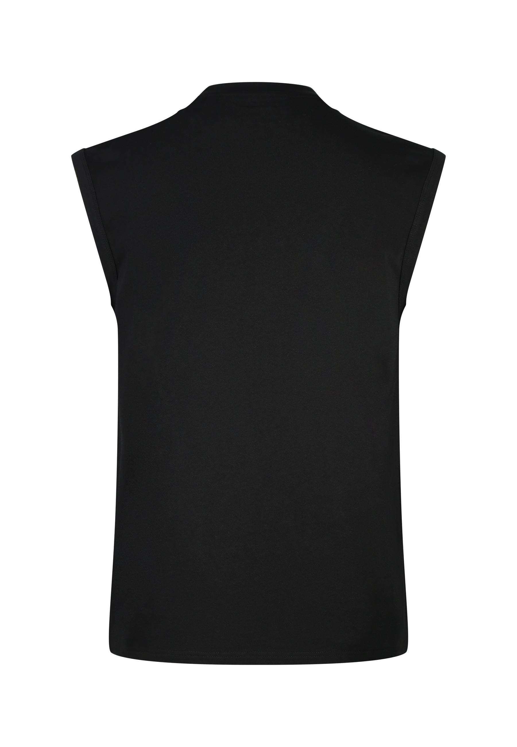Sleeveless T-Shirt in Black T-Shirts SikSilk