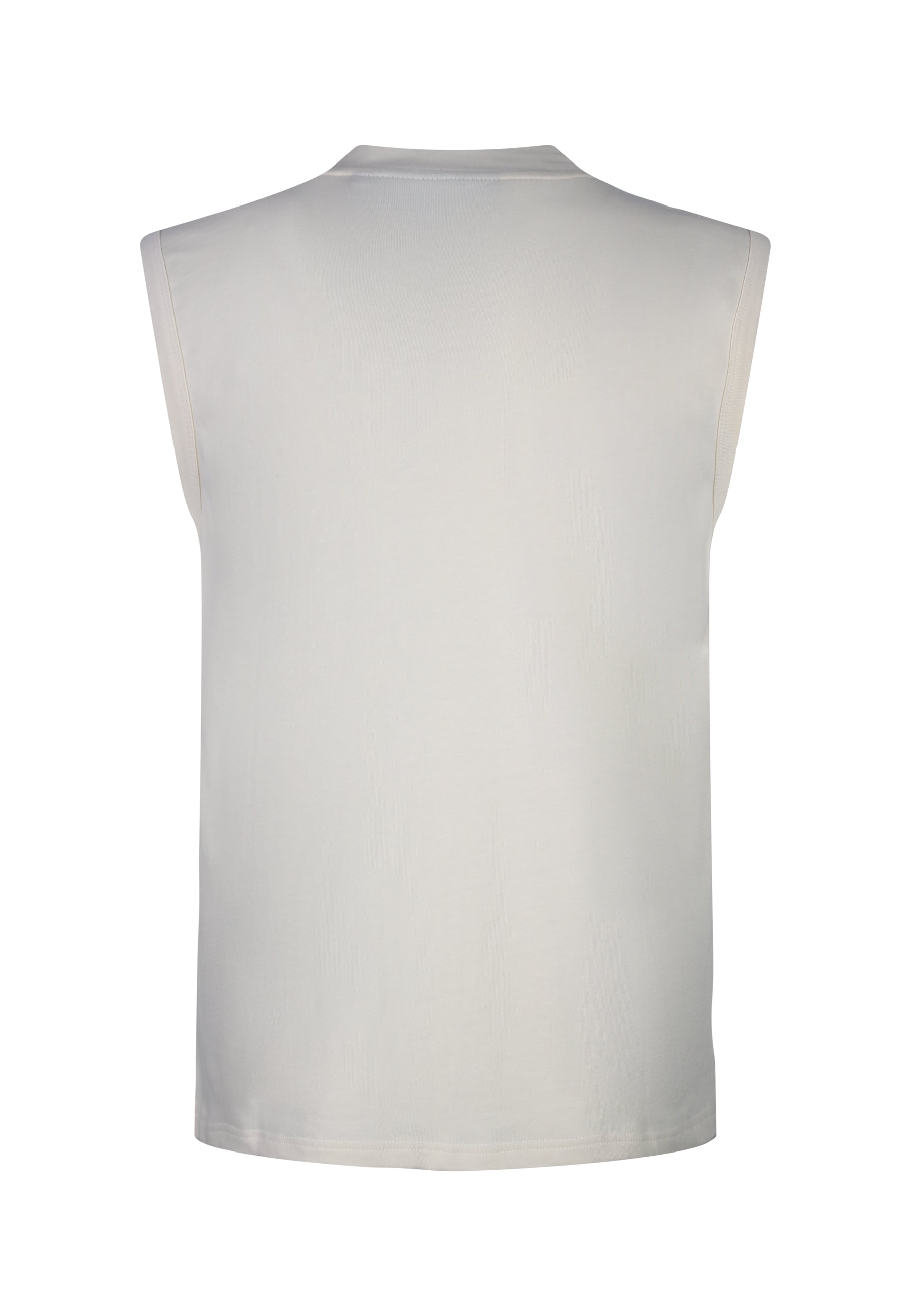 Sleeveless T-Shirt in Ecru T-Shirts SikSilk