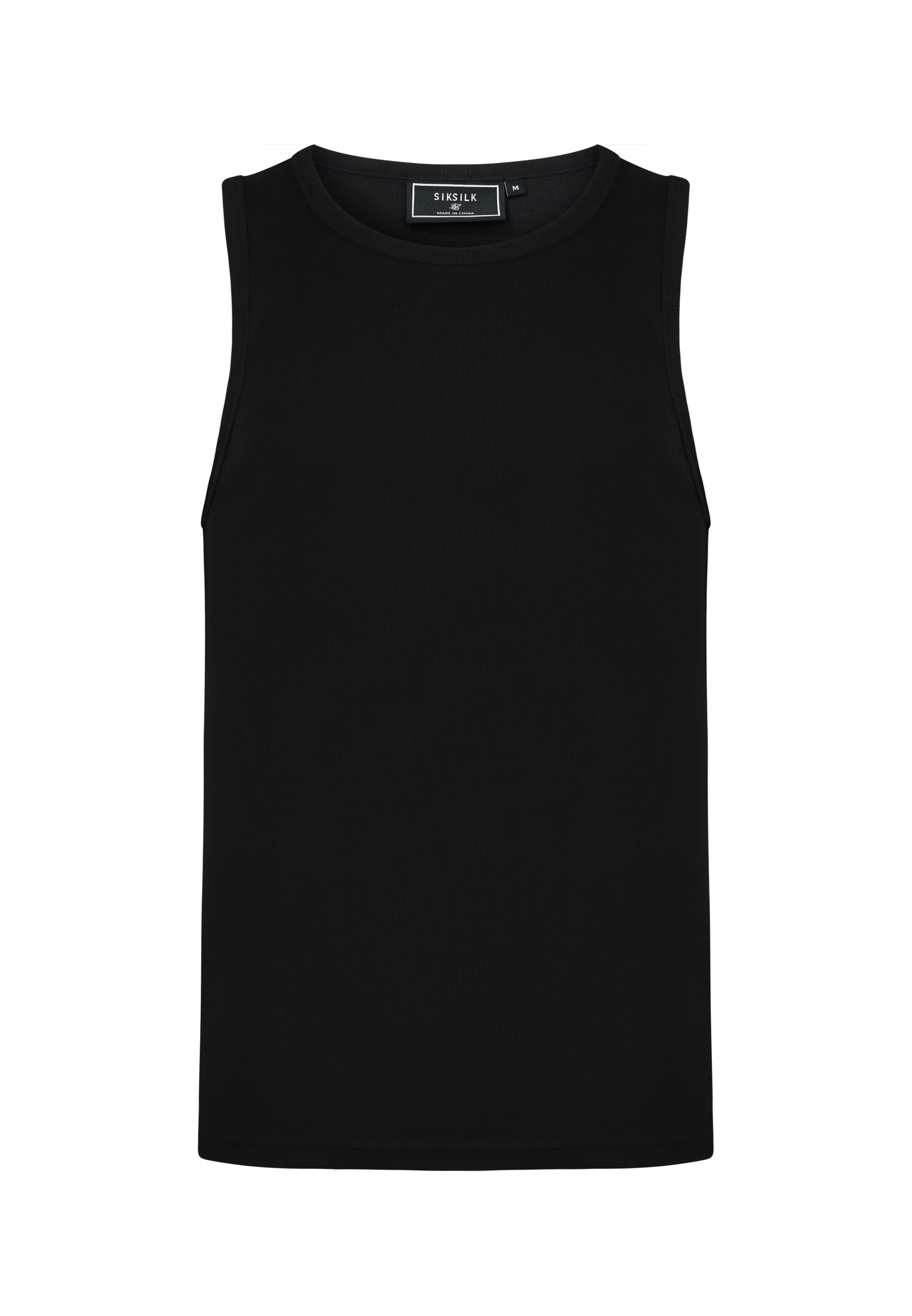 Ribbed Vest in Black T-Shirts SikSilk