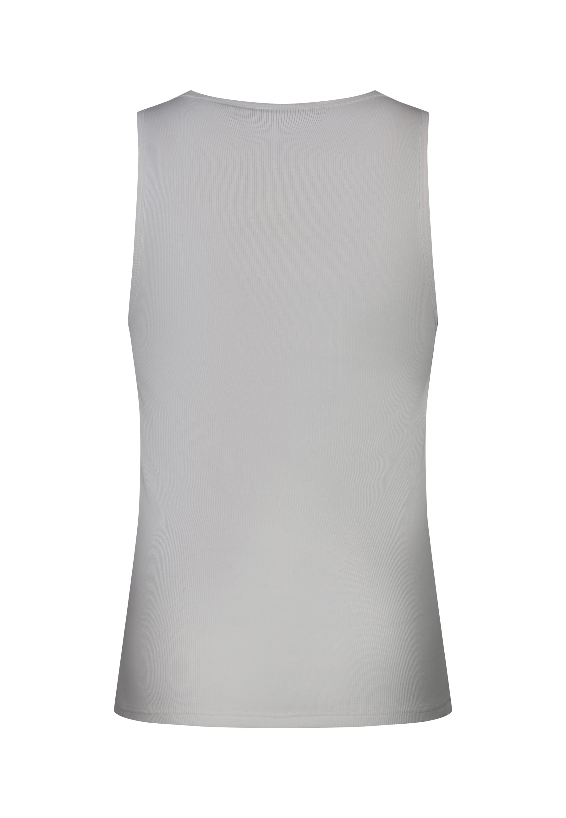 Ribbed Vest in White T-Shirts SikSilk