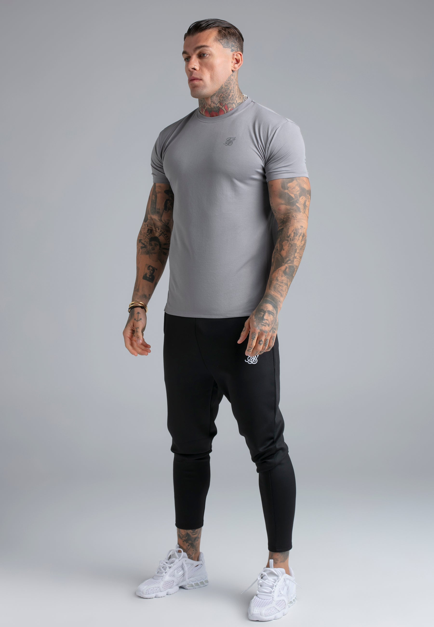 Muscle Fit T-Shirt in Grey T-Shirts SikSilk