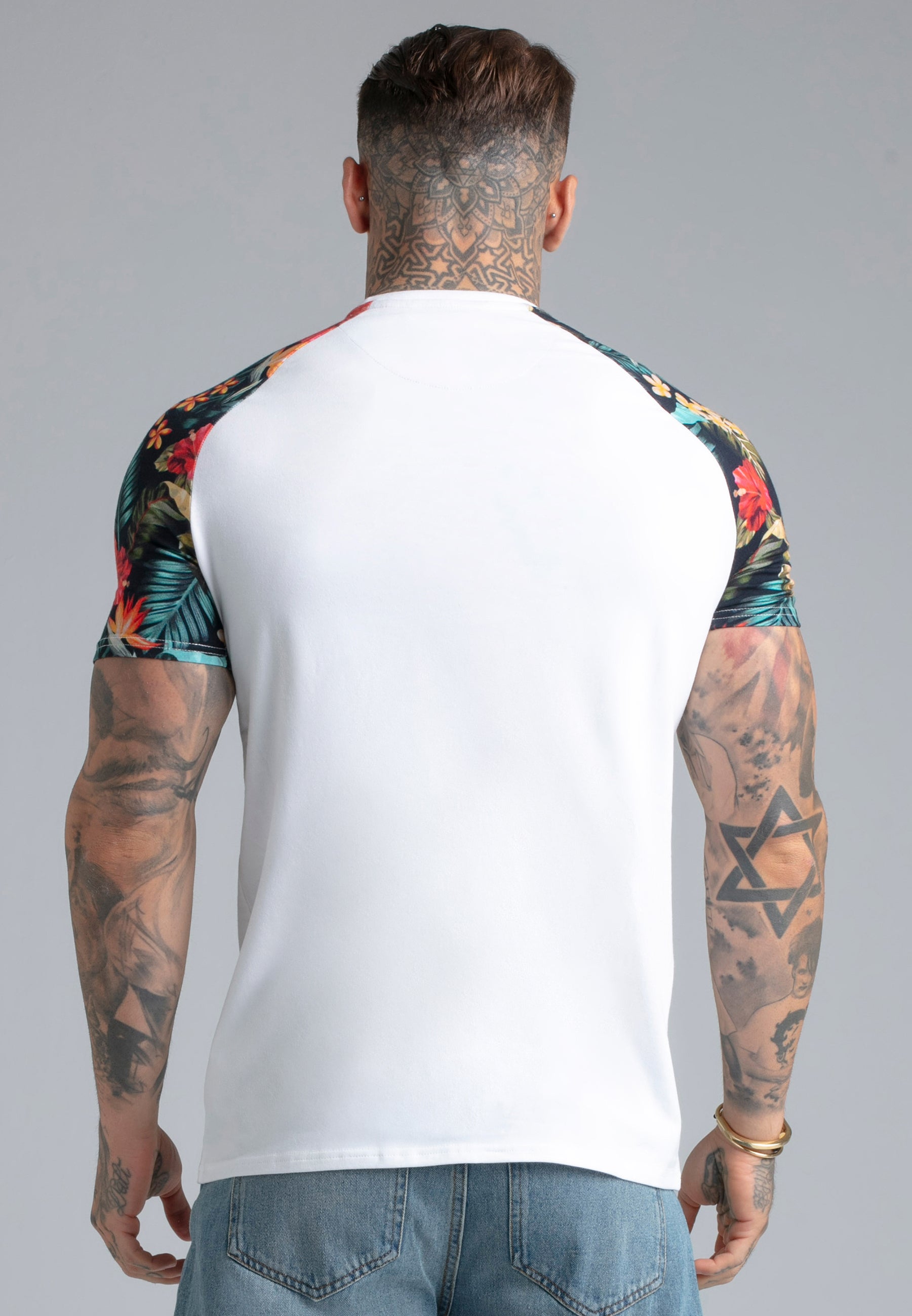 Raglan T-Shirt in White T-Shirts SikSilk