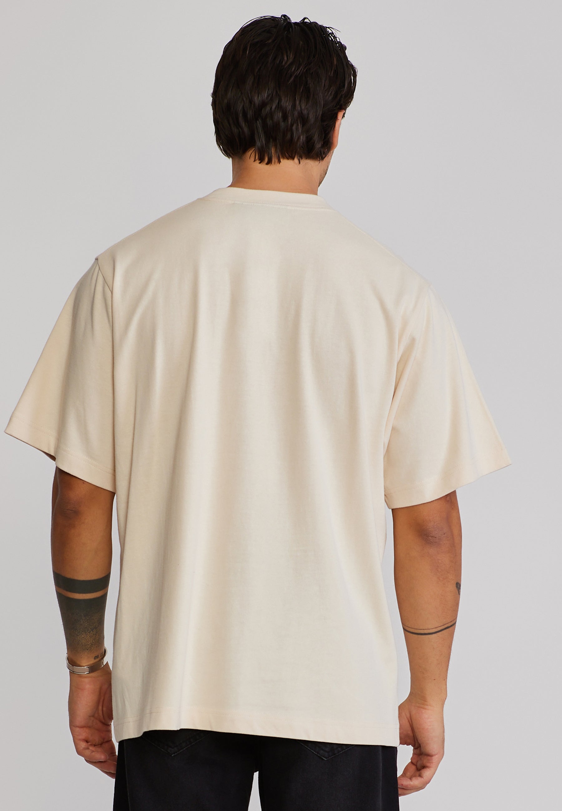 Graphic T-Shirt in Ecru T-Shirts SikSilk