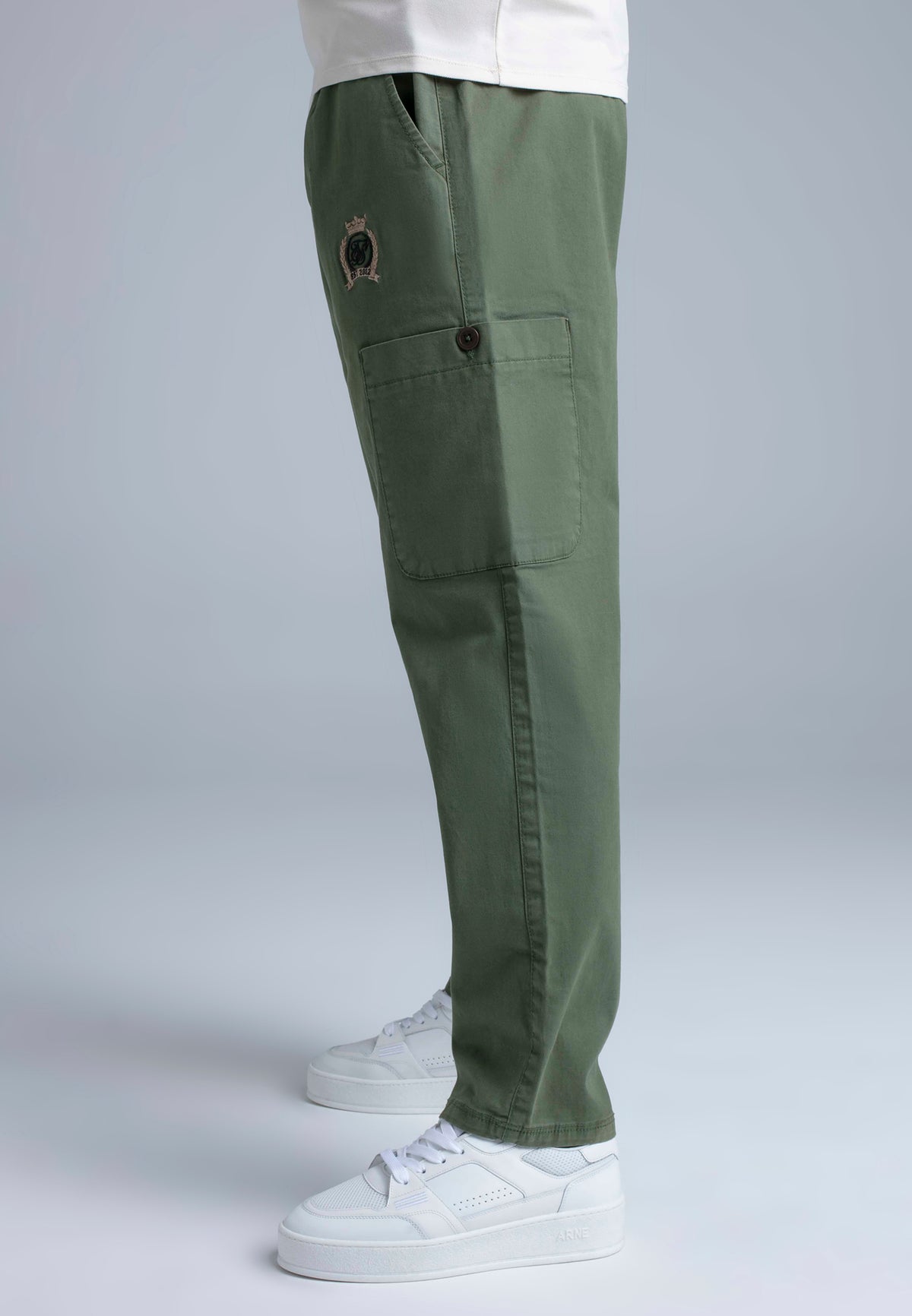 Cargohose Loose Fit in Green Hosen SikSilk