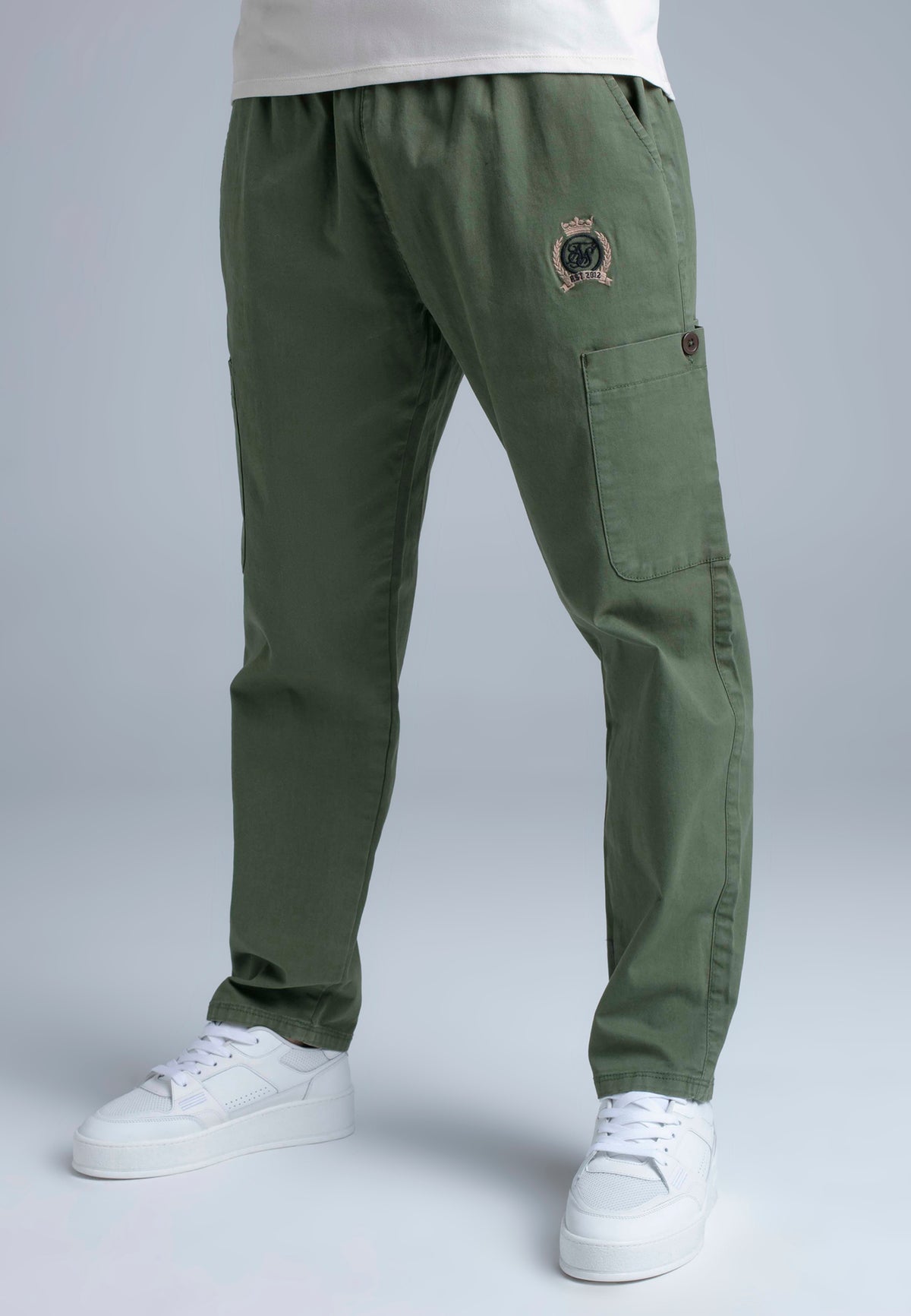 Cargohose Loose Fit in Green Hosen SikSilk
