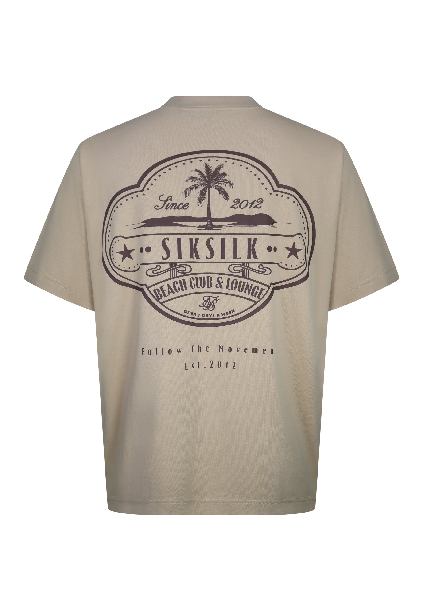 Graphic T-Shirt in Beige T-Shirts SikSilk
