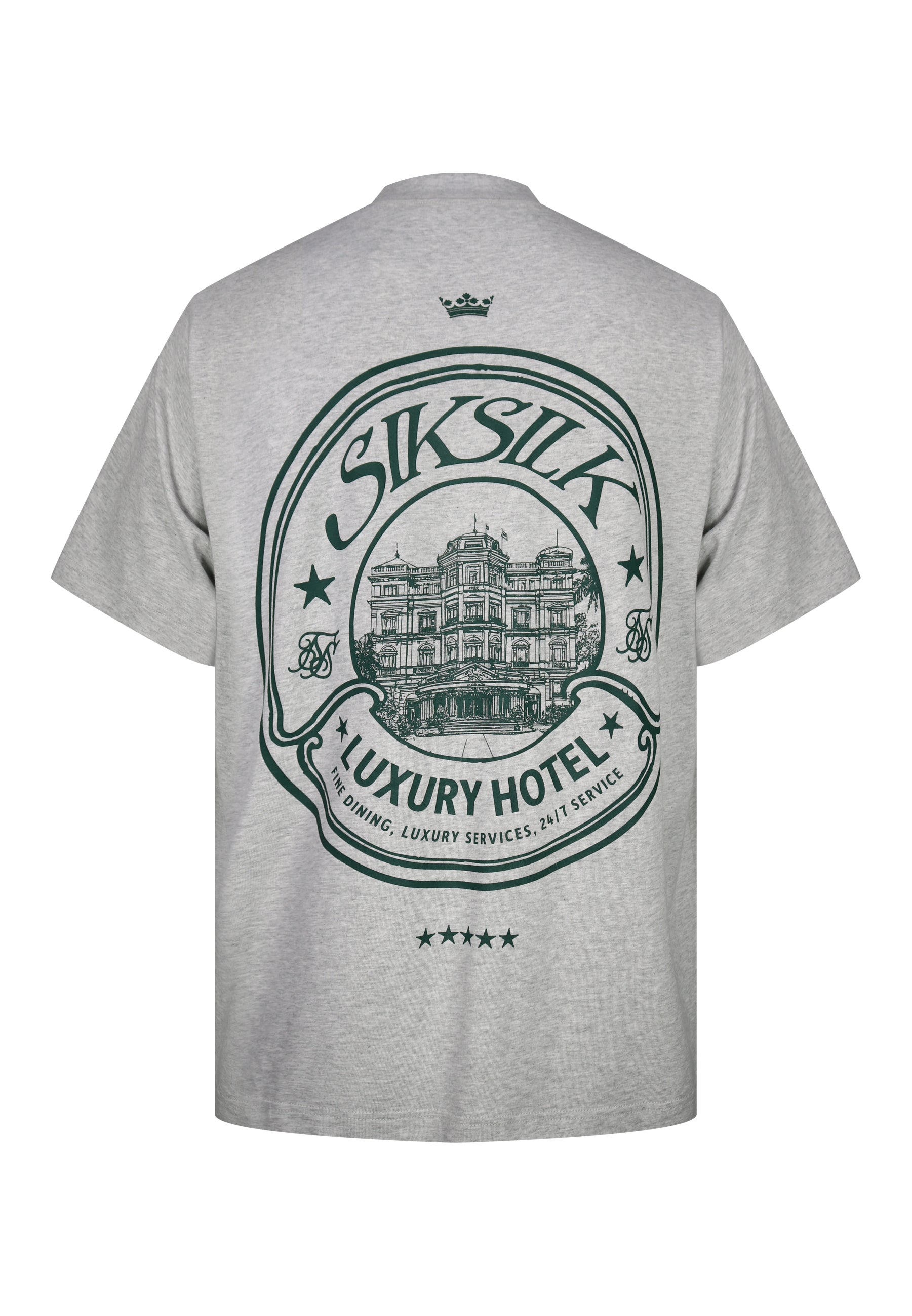 Graphic T-Shirt in Grey Marl T-Shirts SikSilk