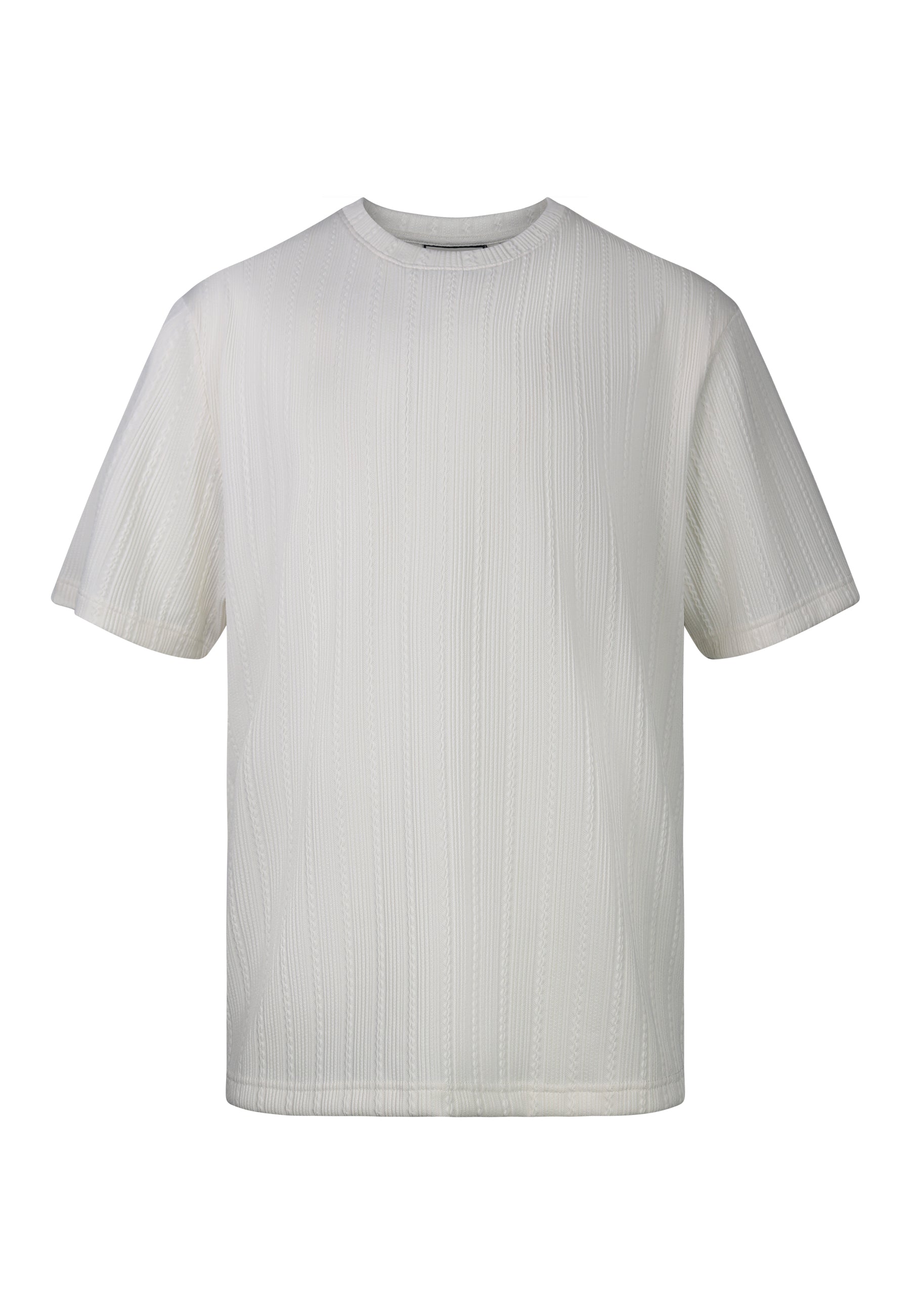 Textured T-Shirt in Ecru T-Shirts SikSilk