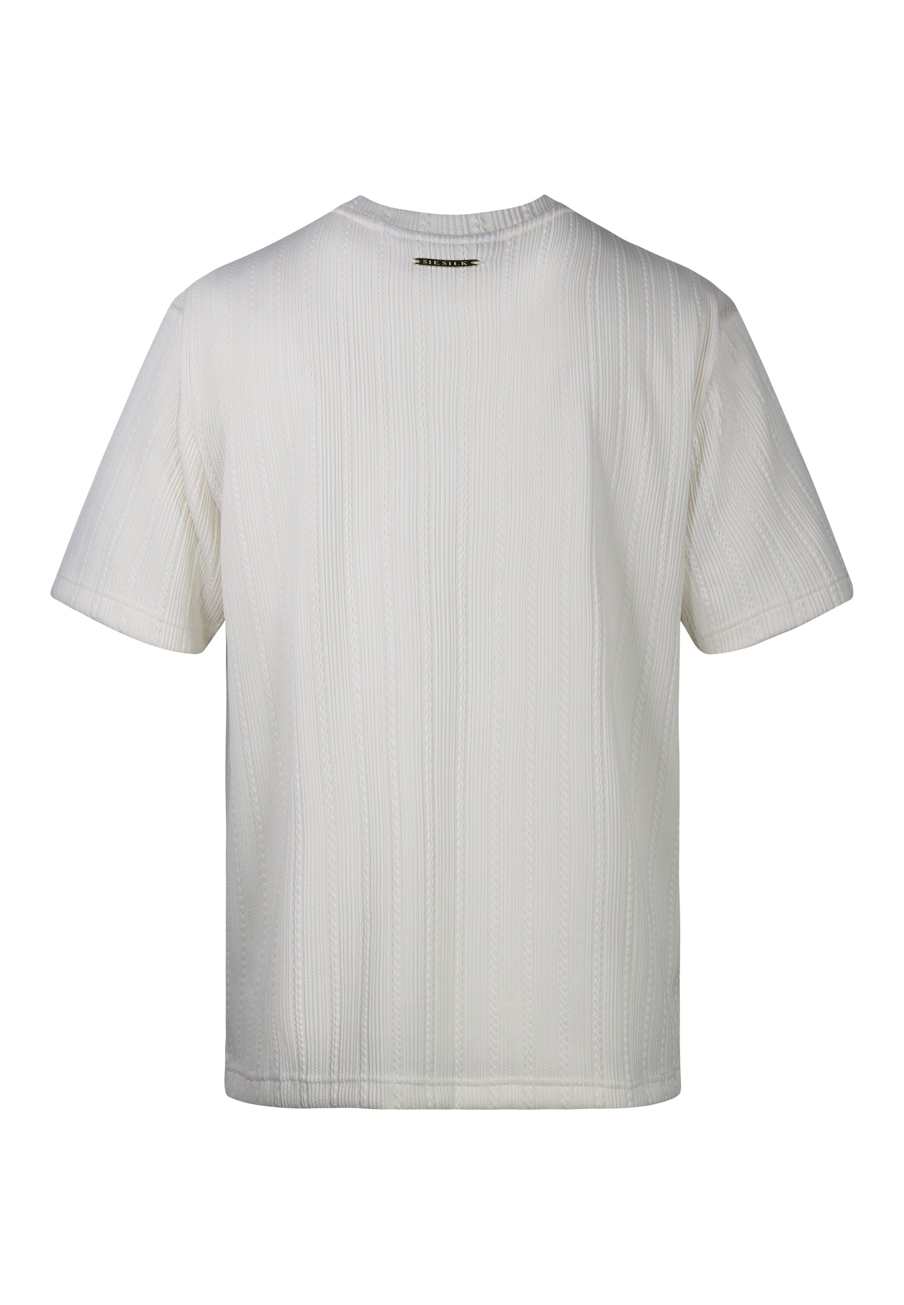 Textured T-Shirt in Ecru T-Shirts SikSilk