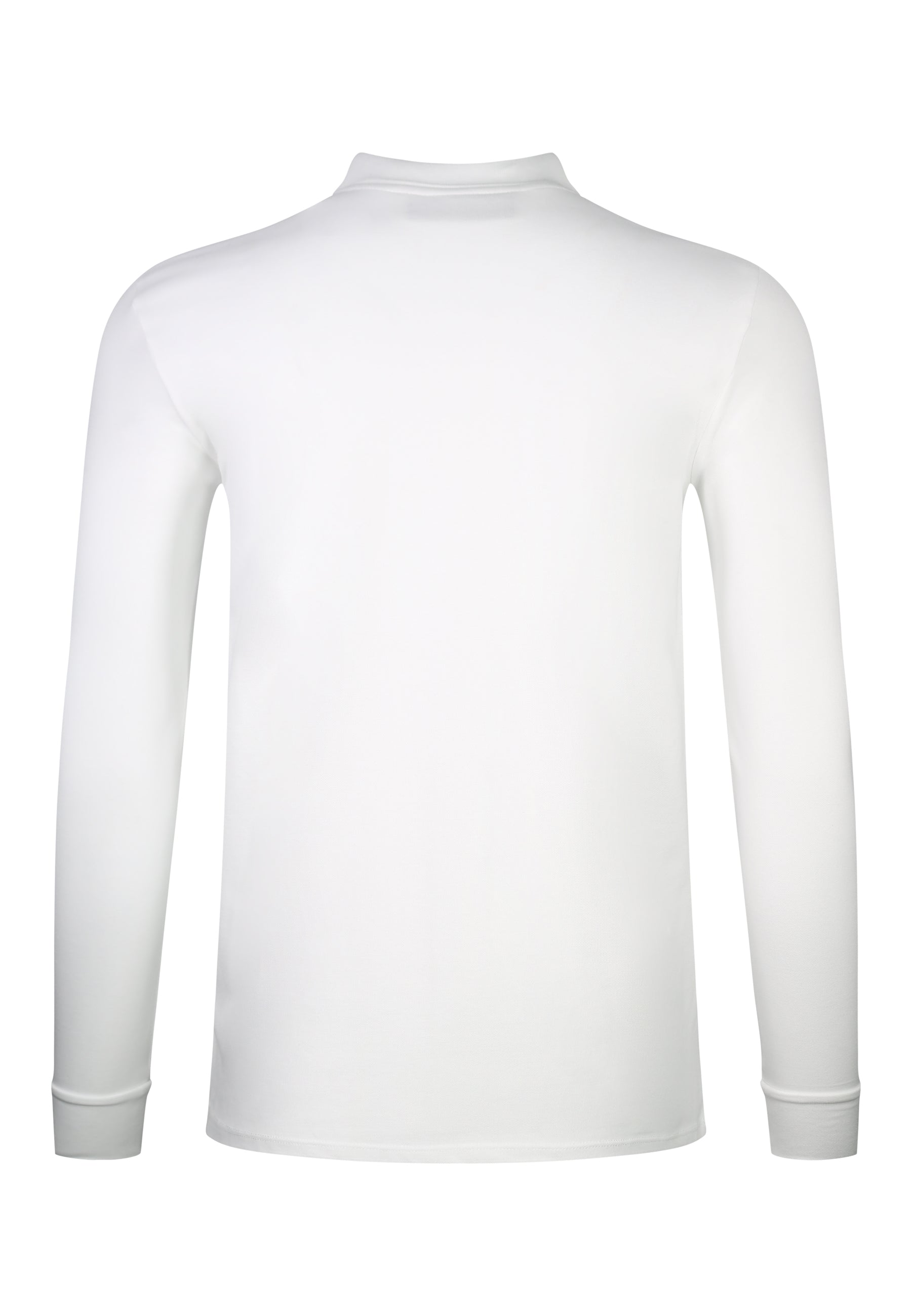 LS Button Polo in White T-Shirts SikSilk
