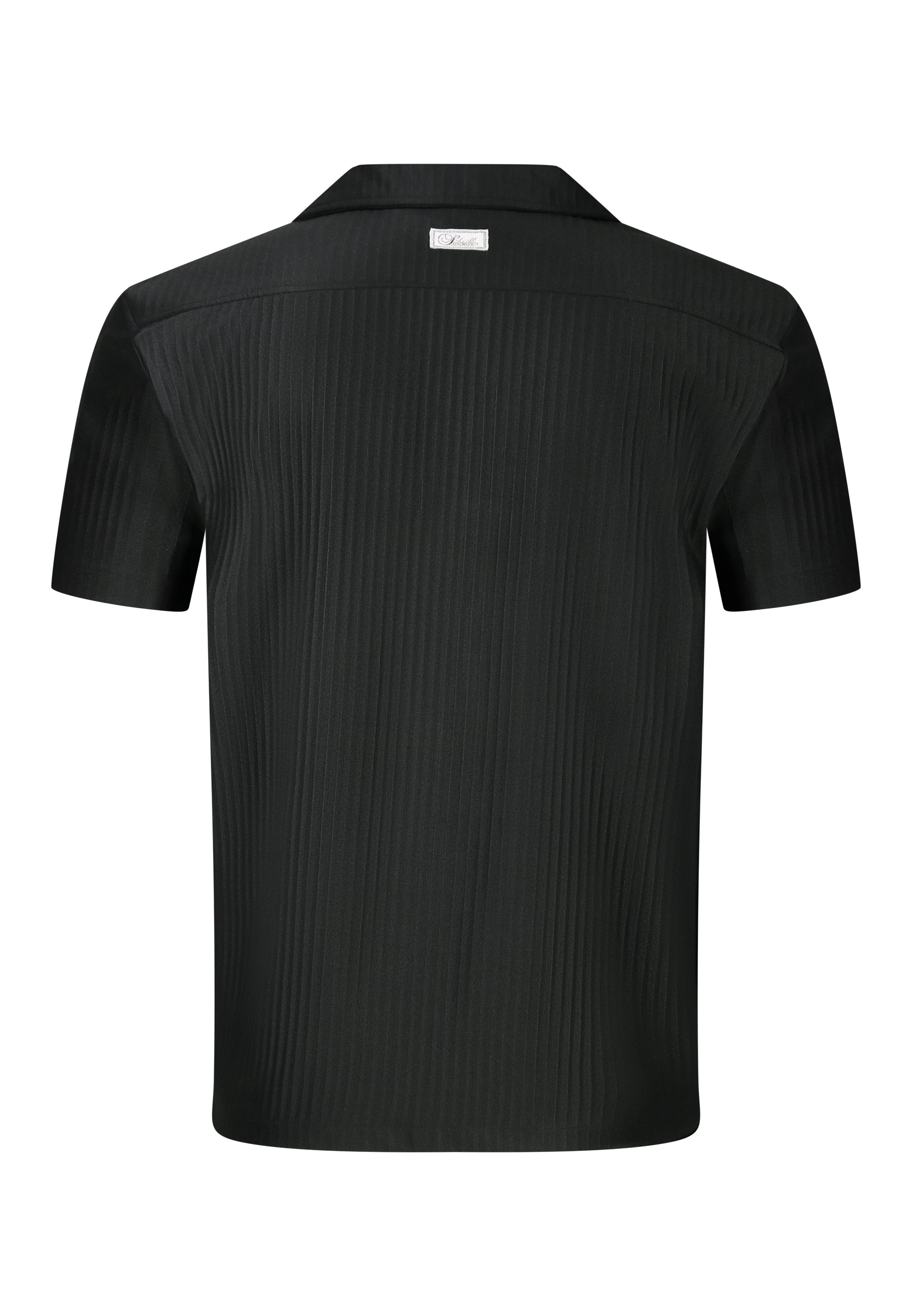Plisse Shirt in Black Hemden SikSilk