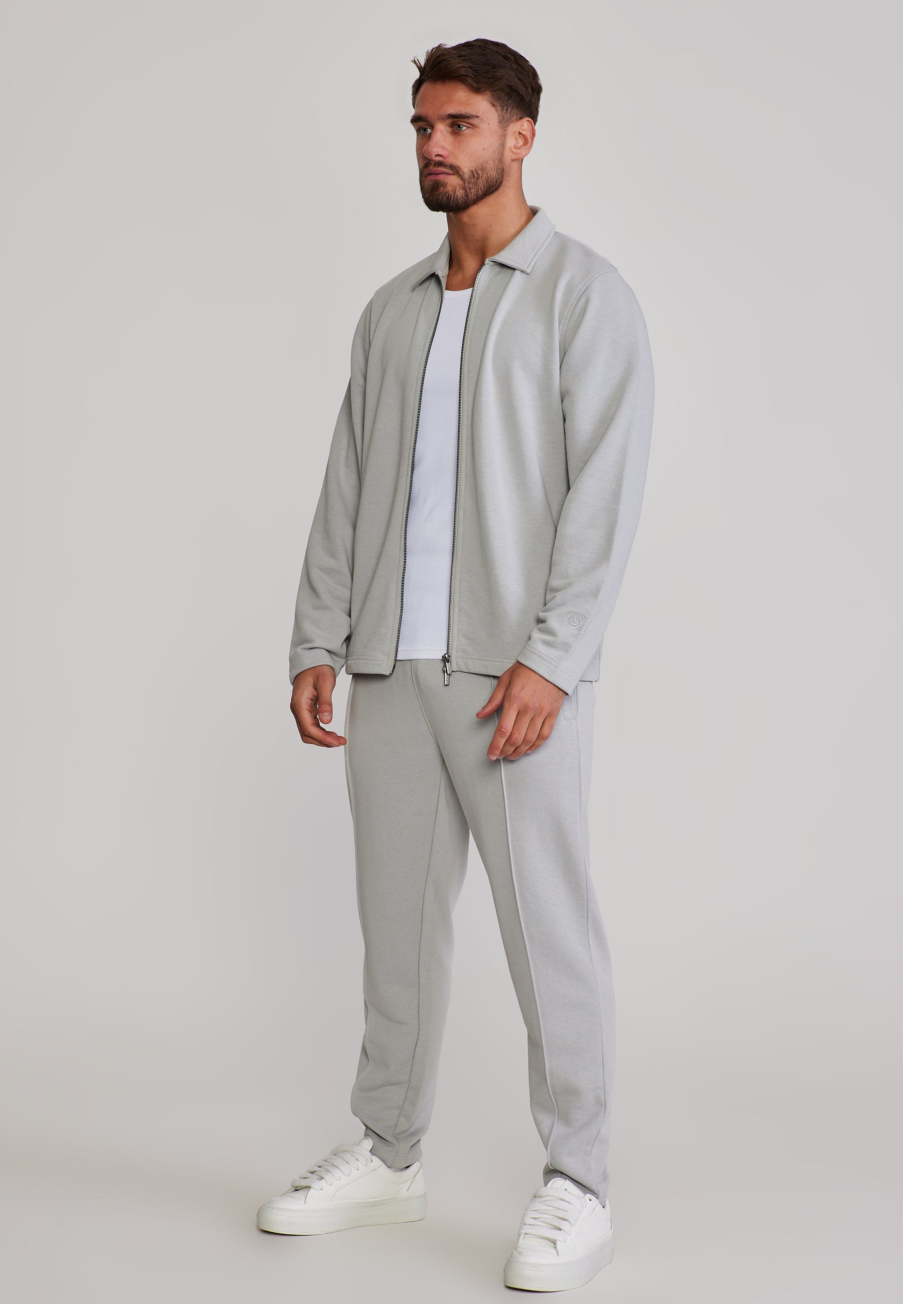 Smart Overshirt in Light Grey Hemden SikSilk