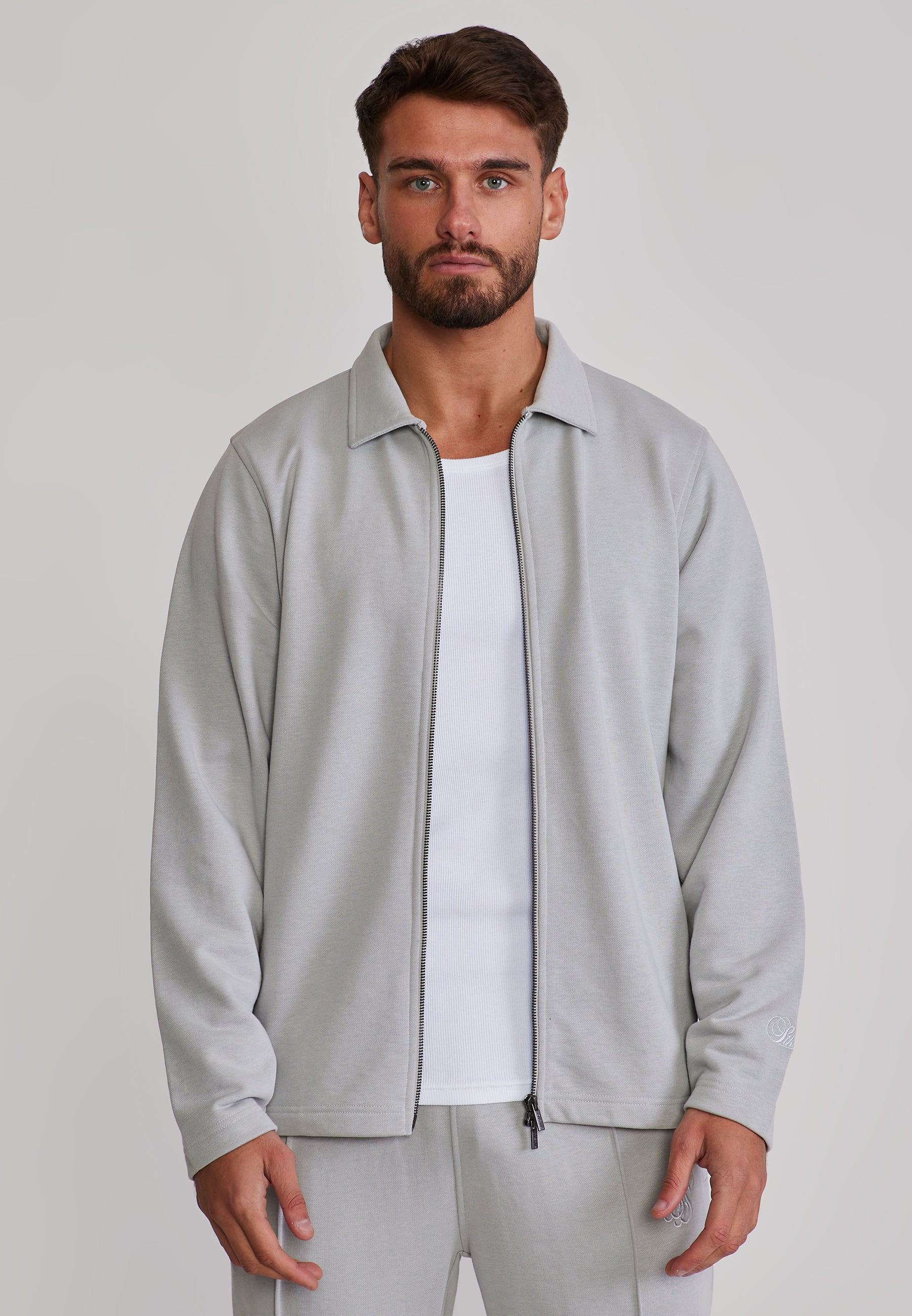 Smart Overshirt in Light Grey Hemden SikSilk