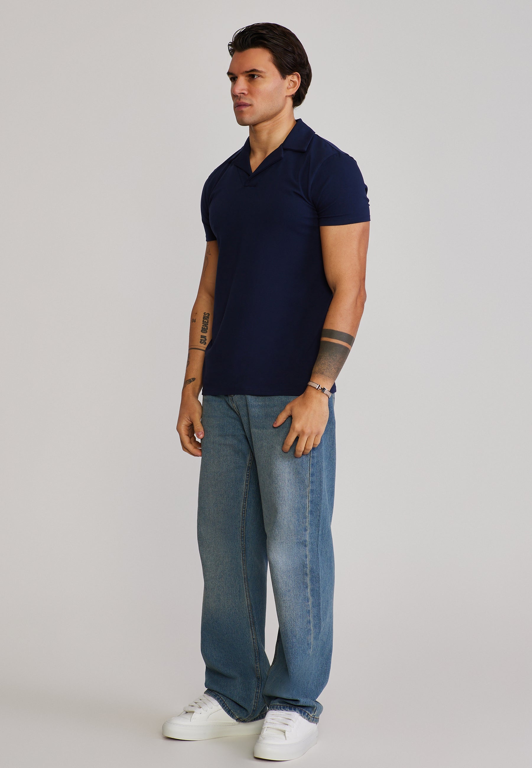 Revere Polo in Navy T-Shirts SikSilk