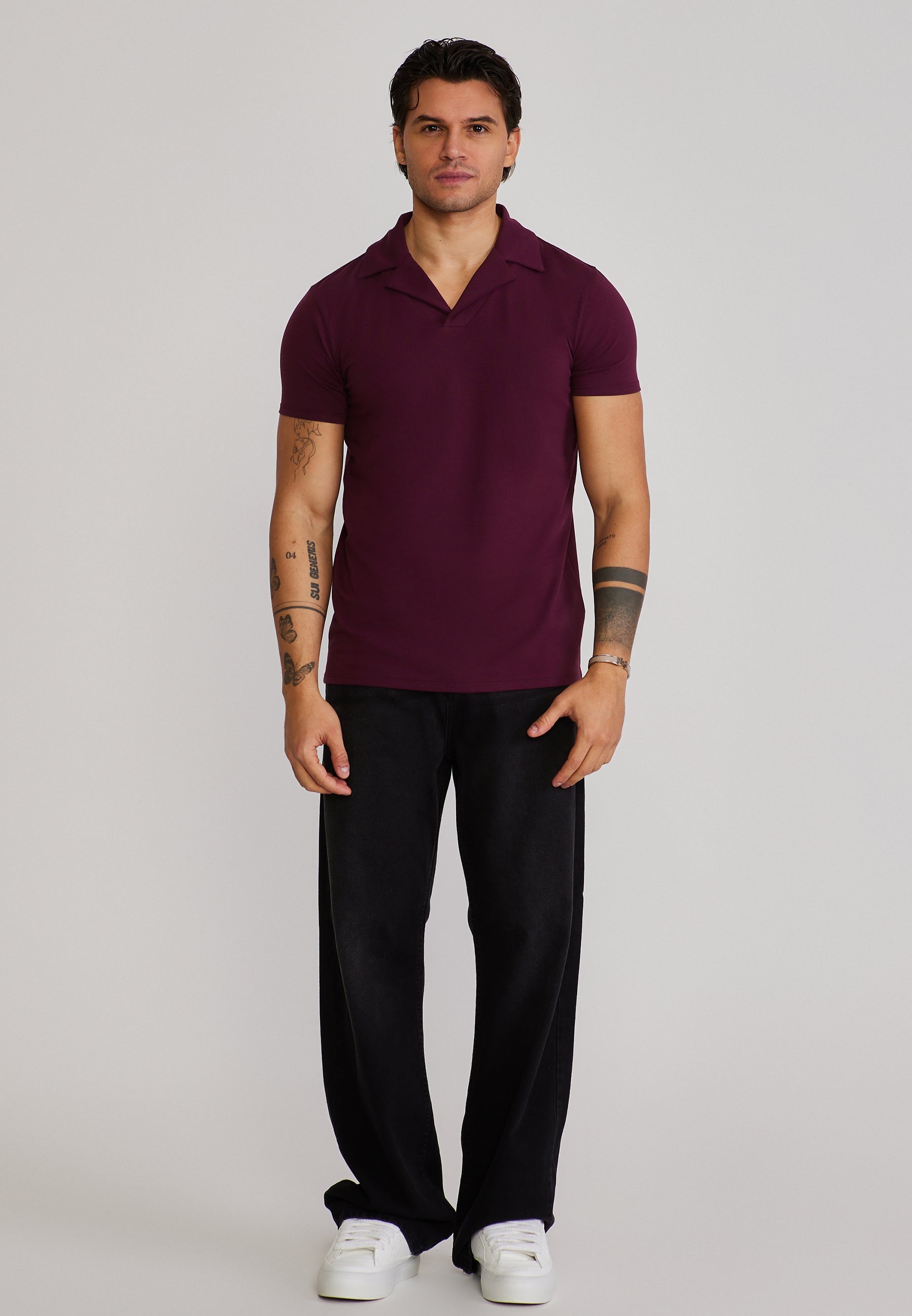 Revere Polo in Burgundy T-Shirts SikSilk