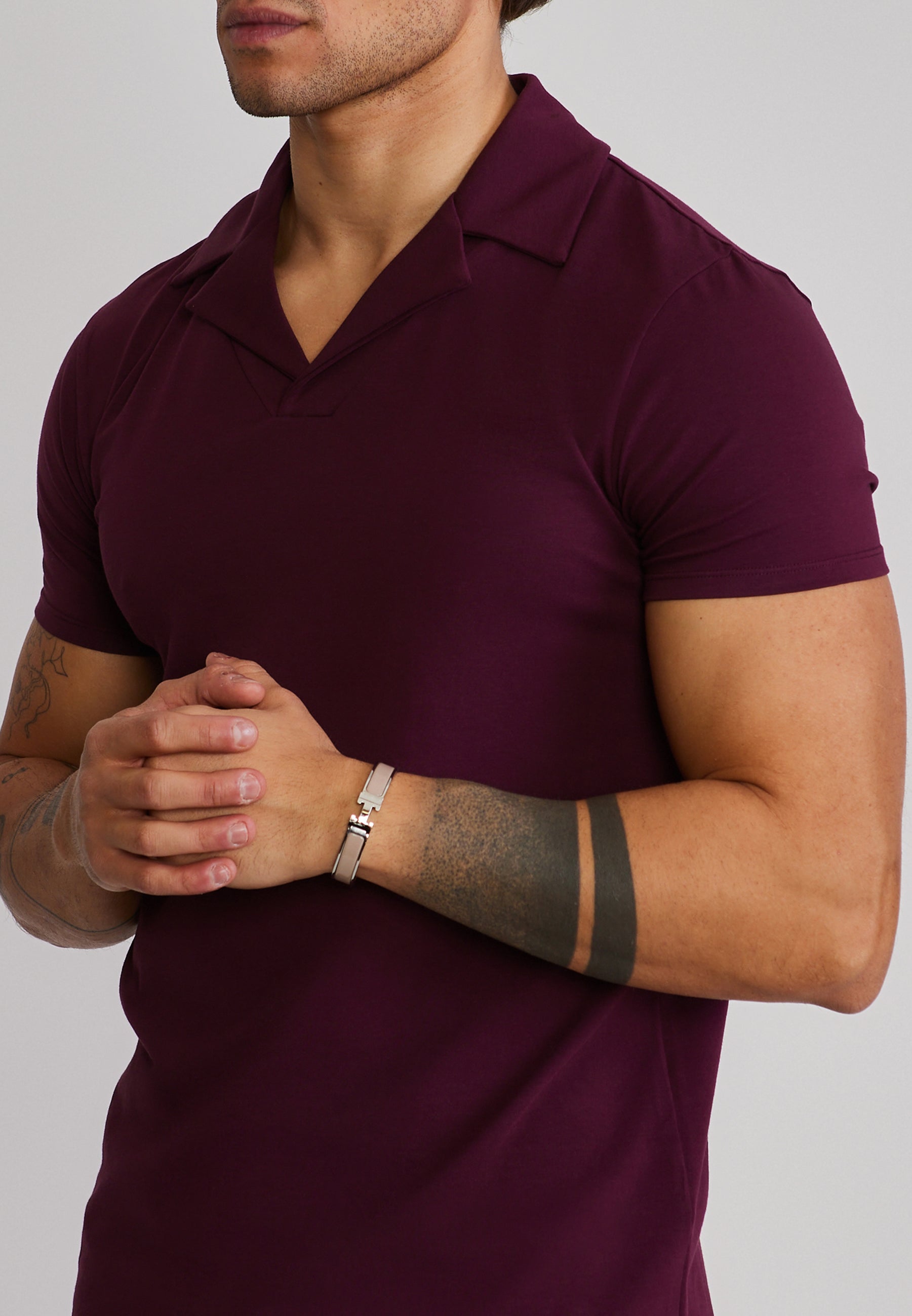 Revere Polo in Burgundy T-Shirts SikSilk
