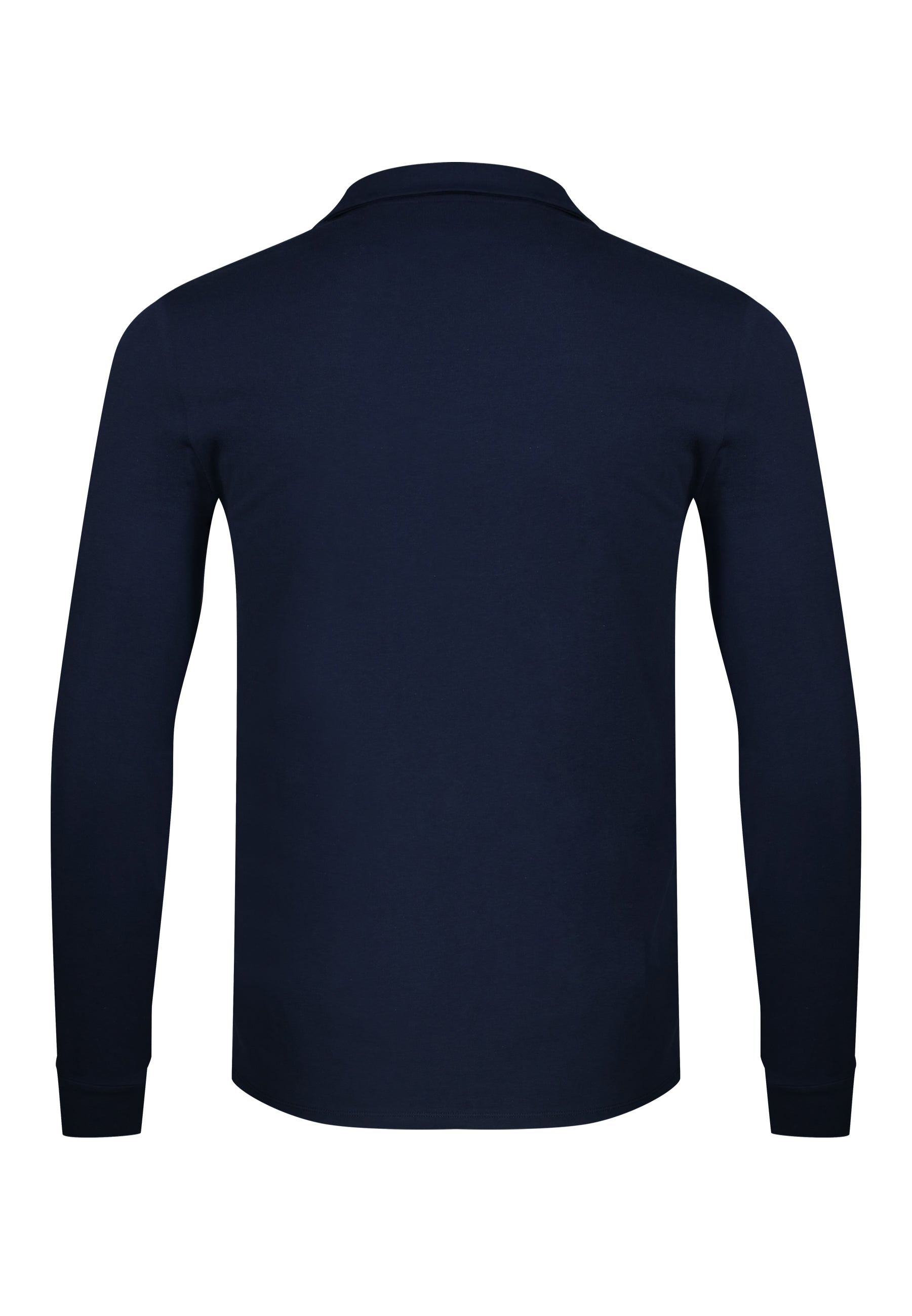 LS Revere Polo in Navy T-Shirts SikSilk
