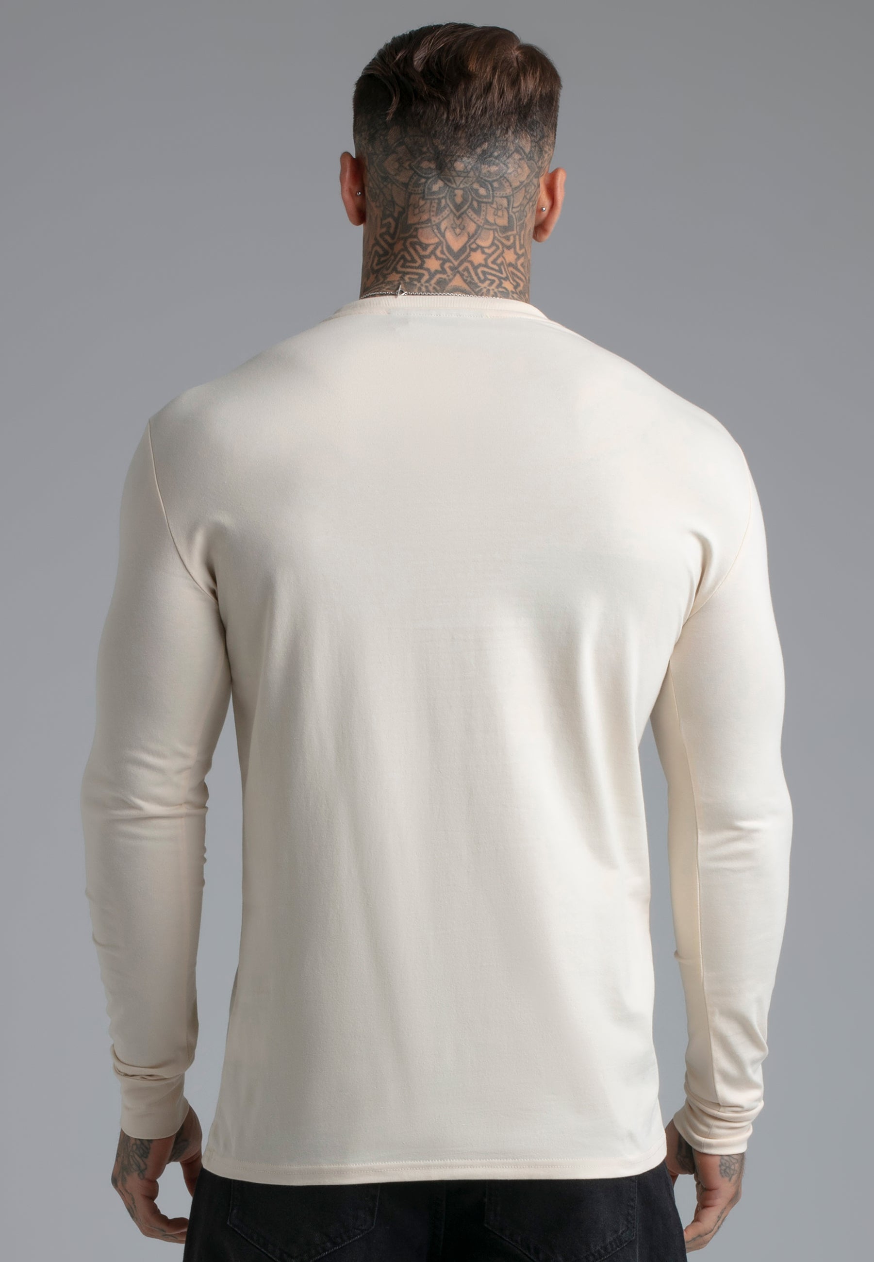 Essentials LS T-Shirt in Ecru T-Shirts SikSilk