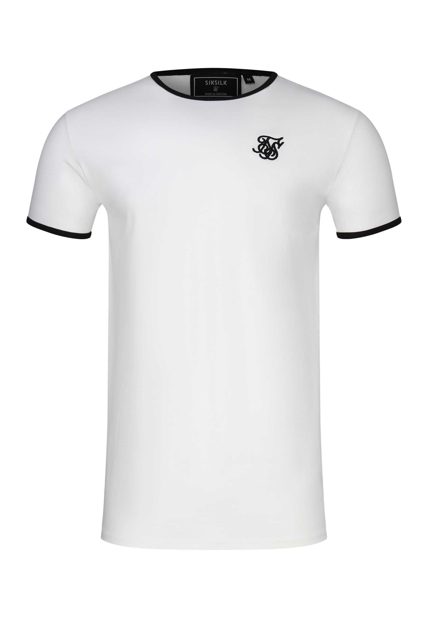 Ringer T-Shirt in White-Black T-Shirts SikSilk