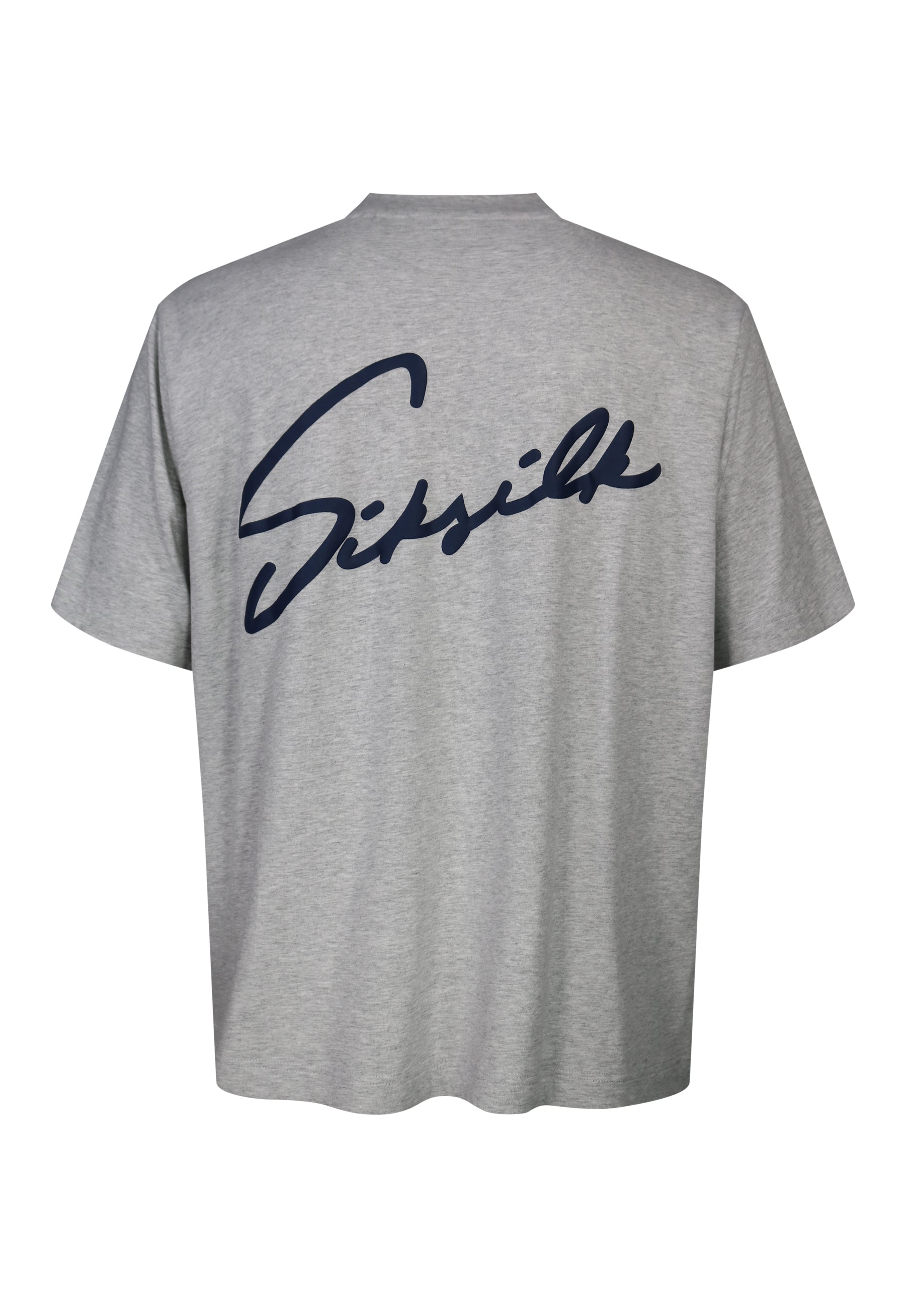 Script T-Shirt in Grey Marl T-Shirts SikSilk