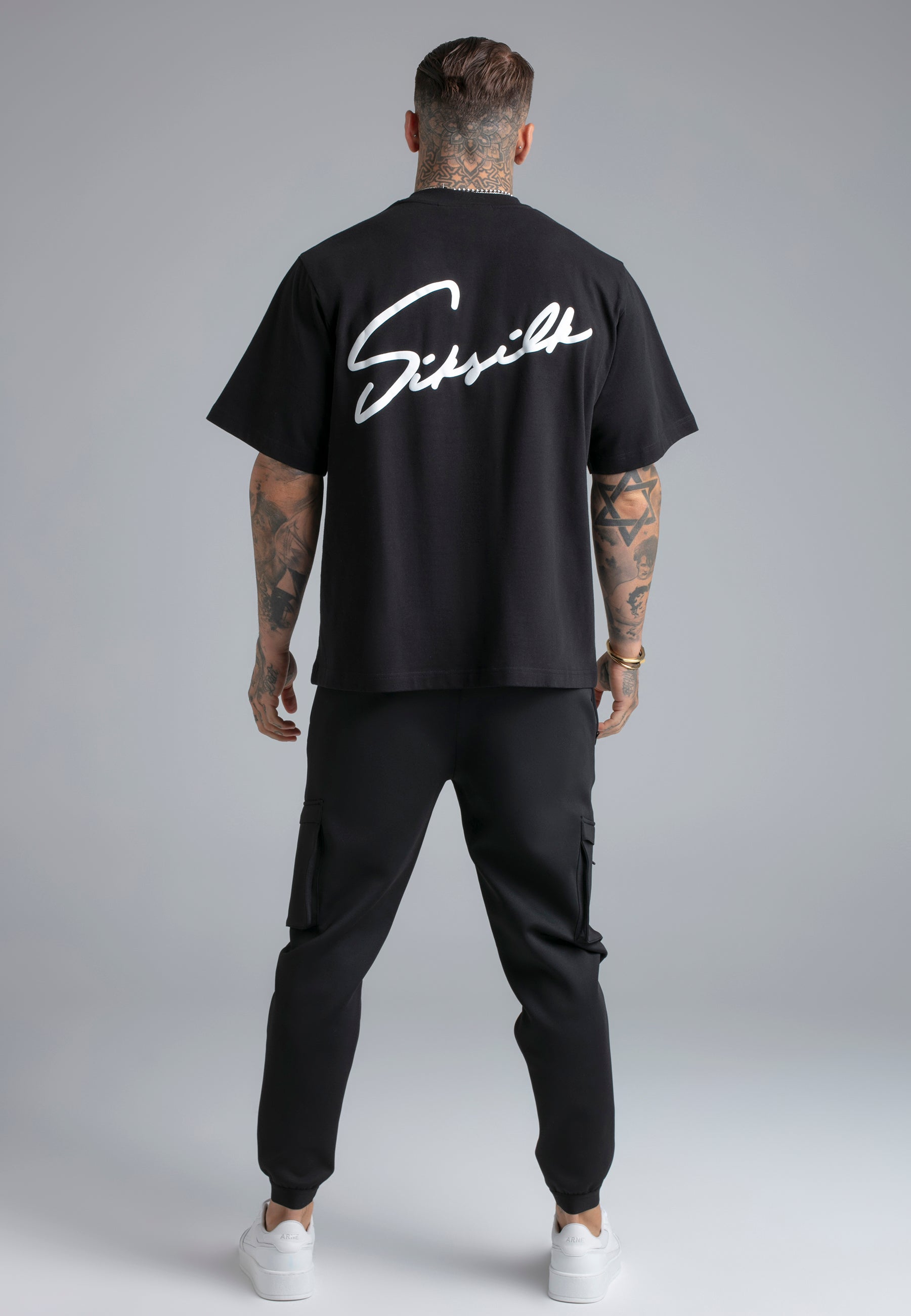 Script T-Shirt in Black T-Shirts SikSilk