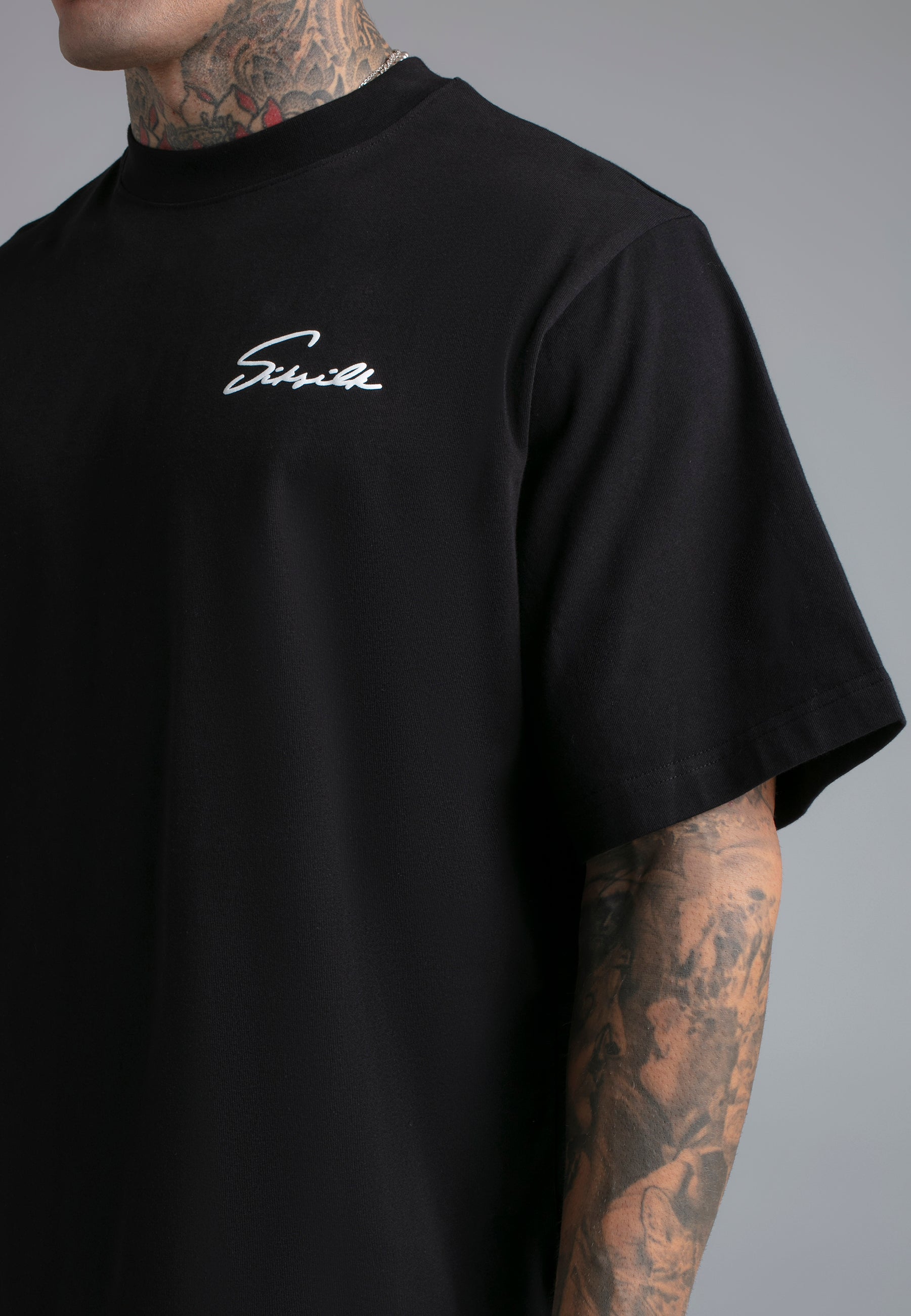Script T-Shirt in Black T-Shirts SikSilk