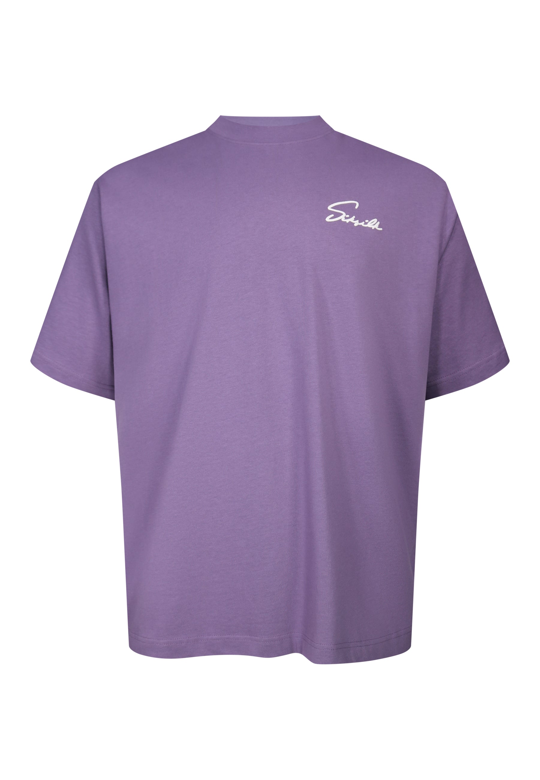 Script T-Shirt in Purple T-Shirts SikSilk