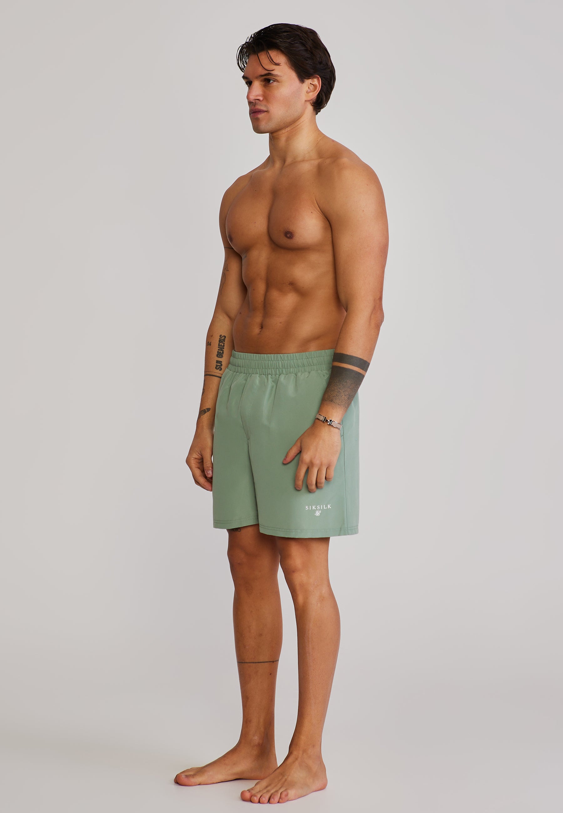 Swim Shorts in Green Badehosen SikSilk