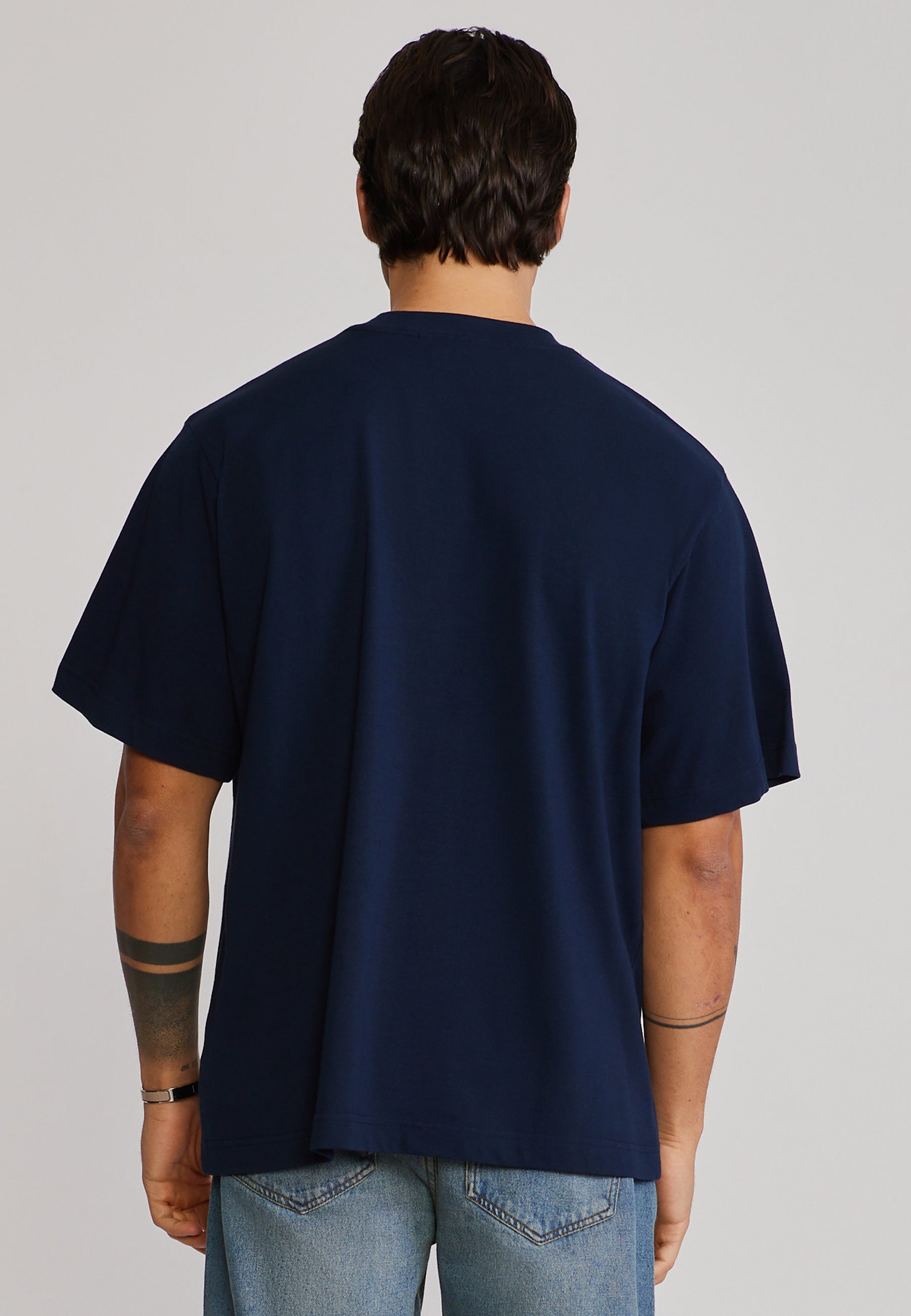 Oversized T-Shirt in Navy T-Shirts SikSilk