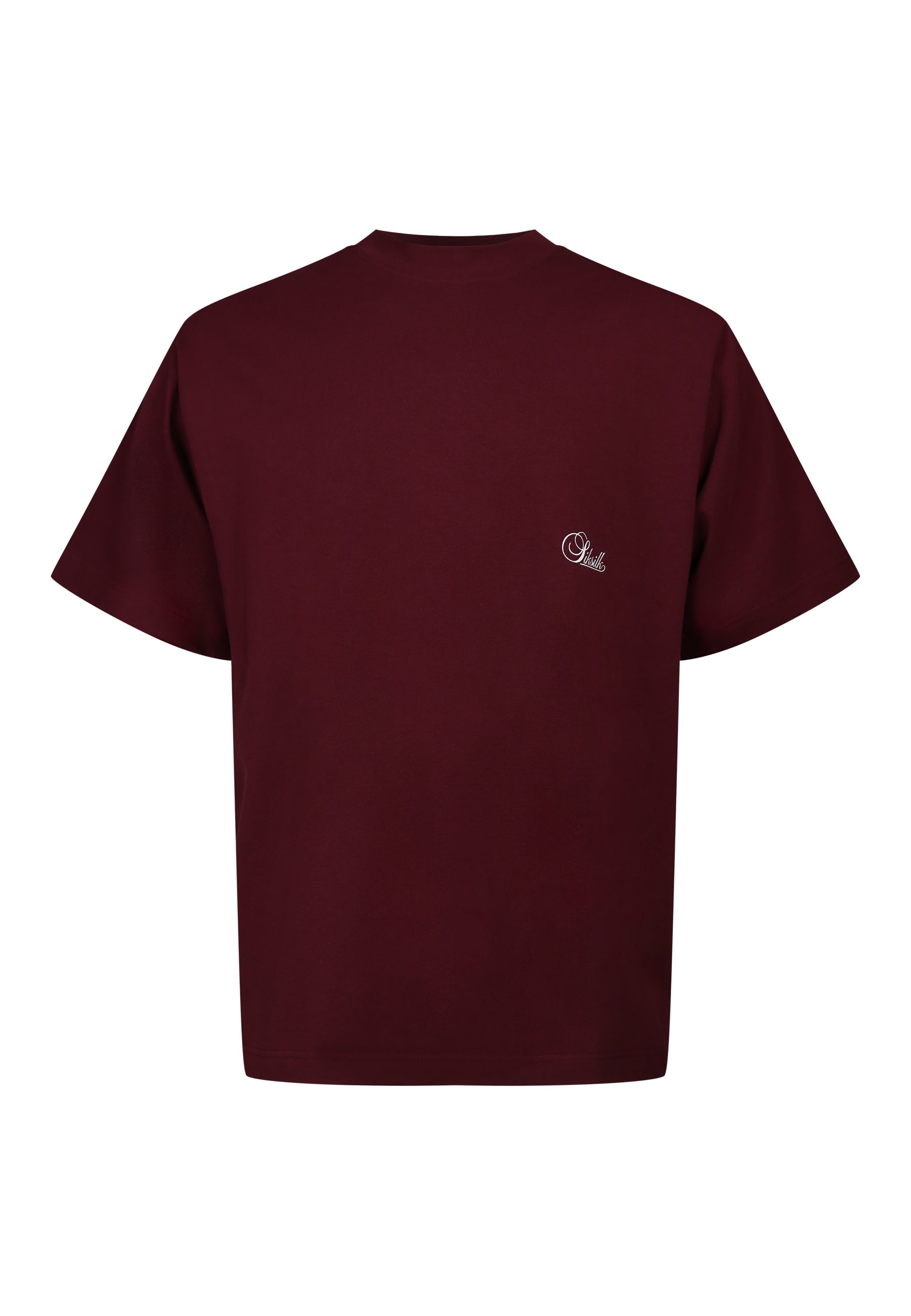 Oversized T-Shirt in Burgundy T-Shirts SikSilk