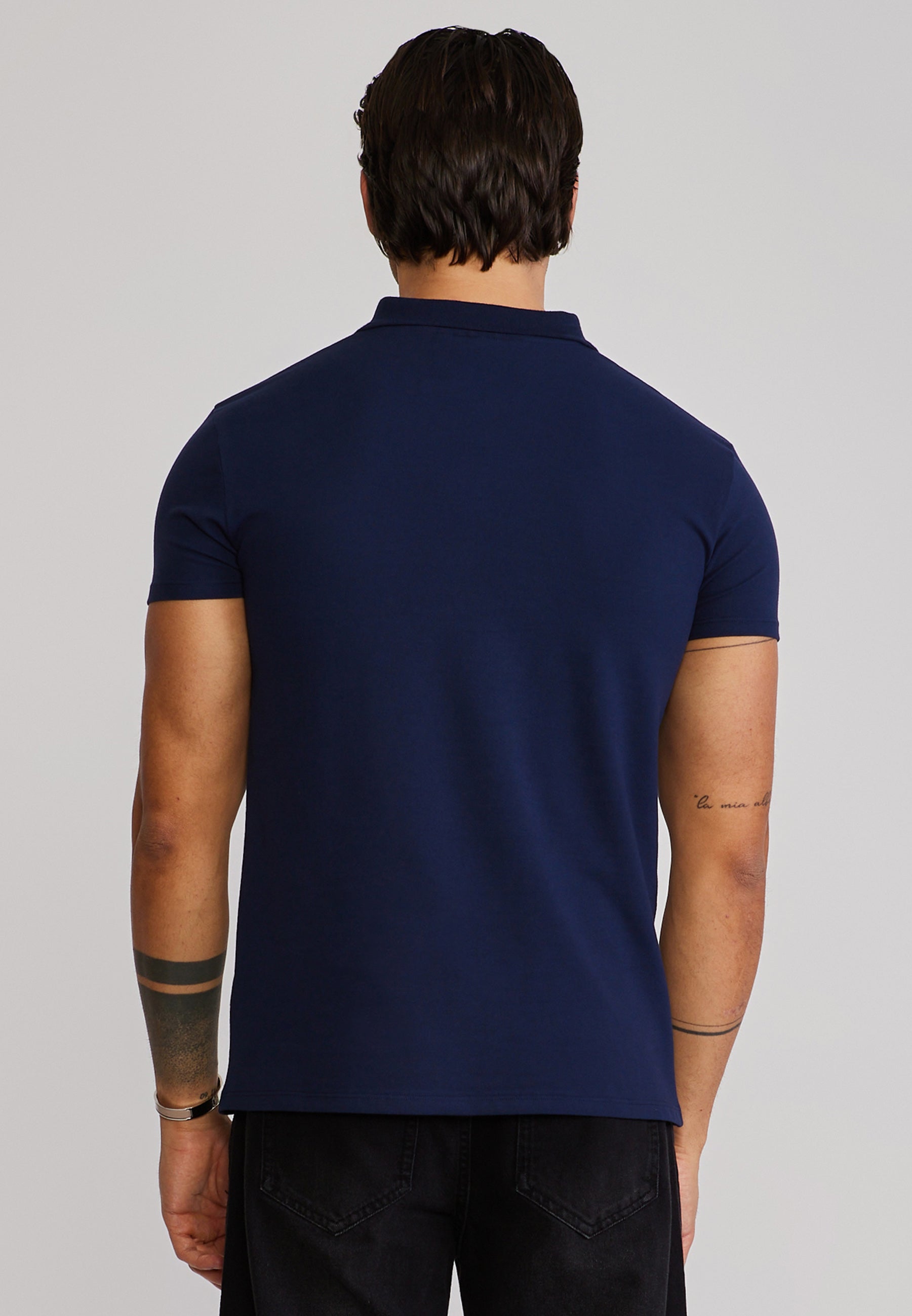 Polo T-shirt bleu marine T-shirts SikSilk