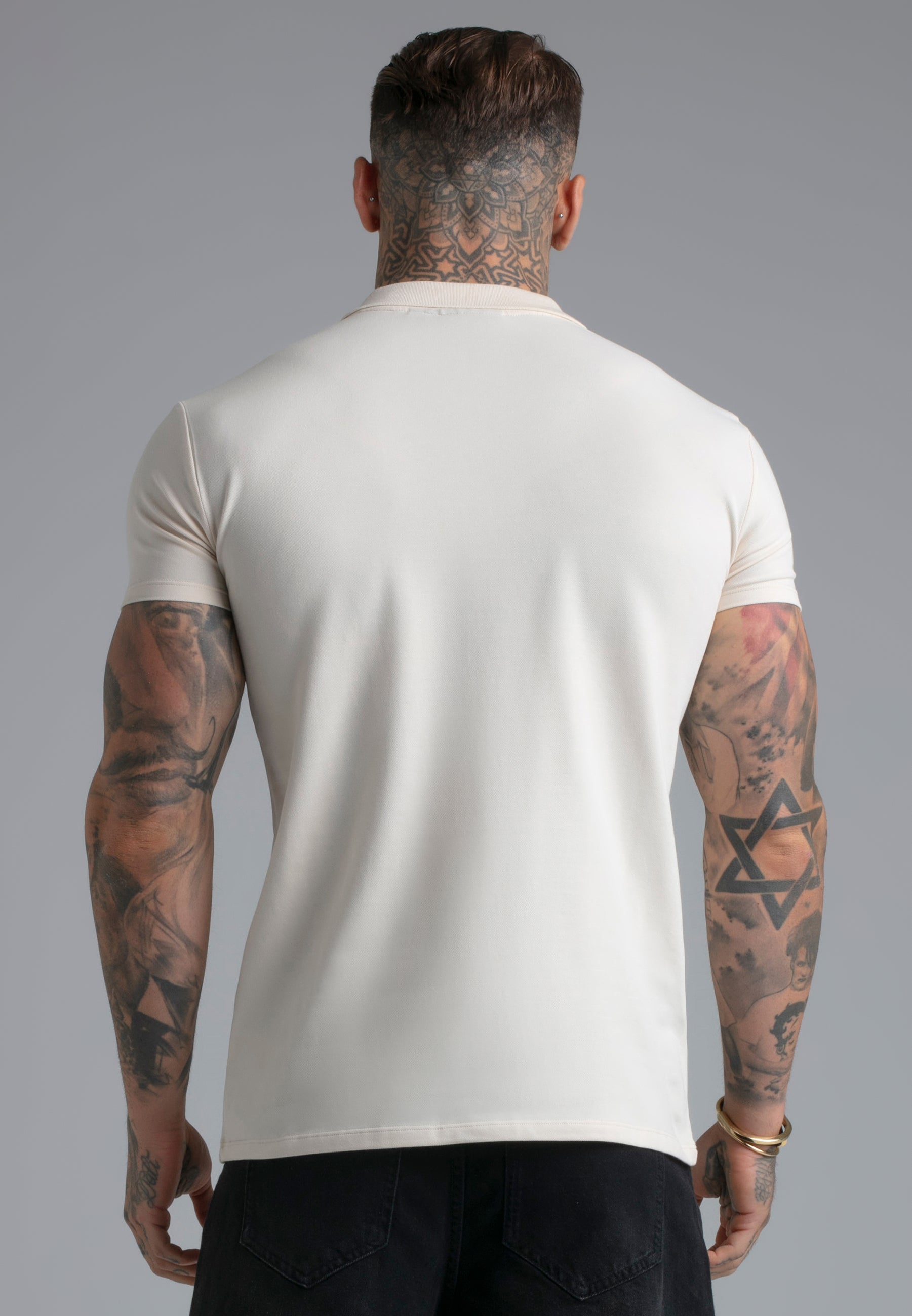 Polo T-shirt écru T-shirts SikSilk