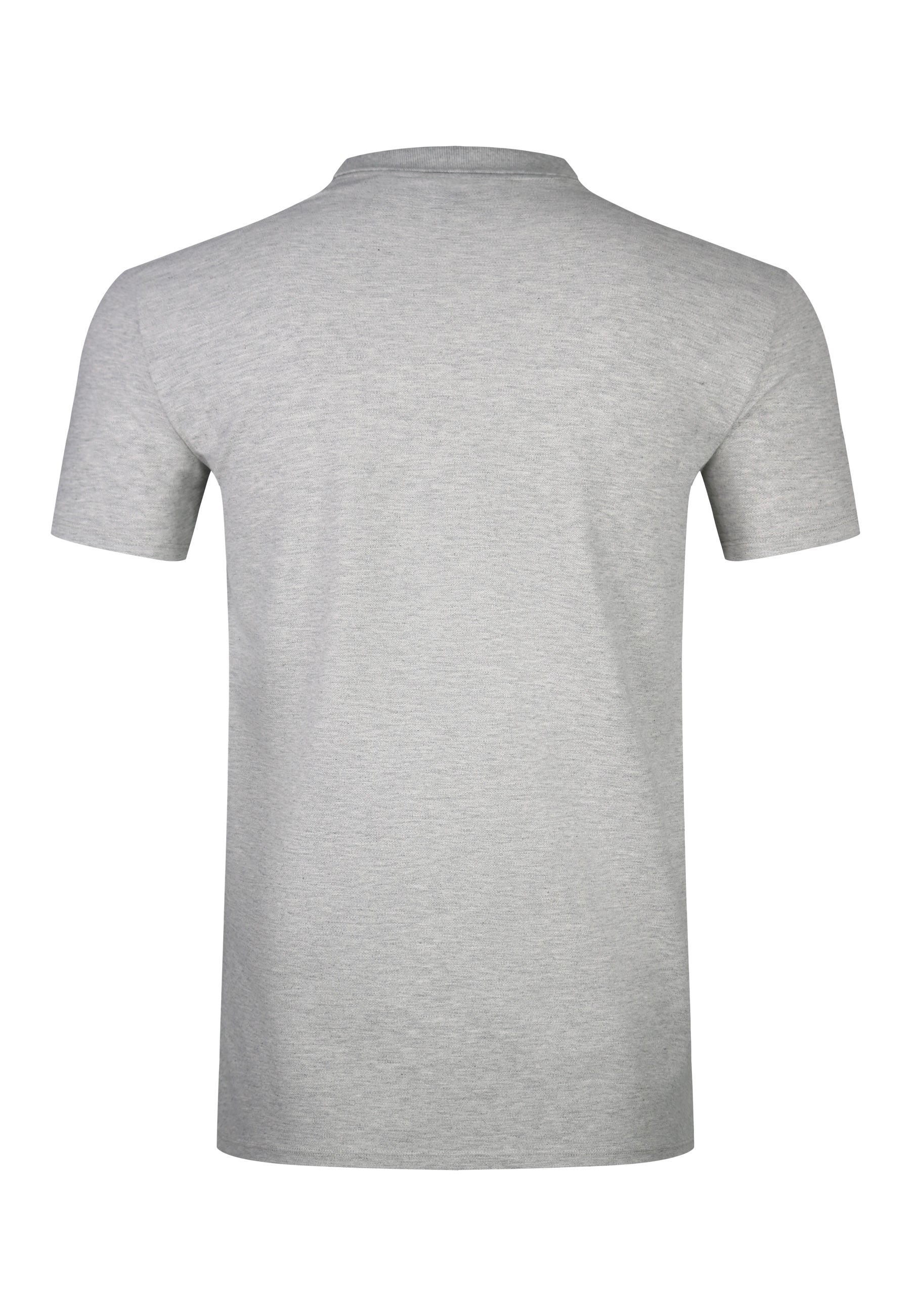Zip Polo T-Shirt in Grey Marl T-Shirts SikSilk