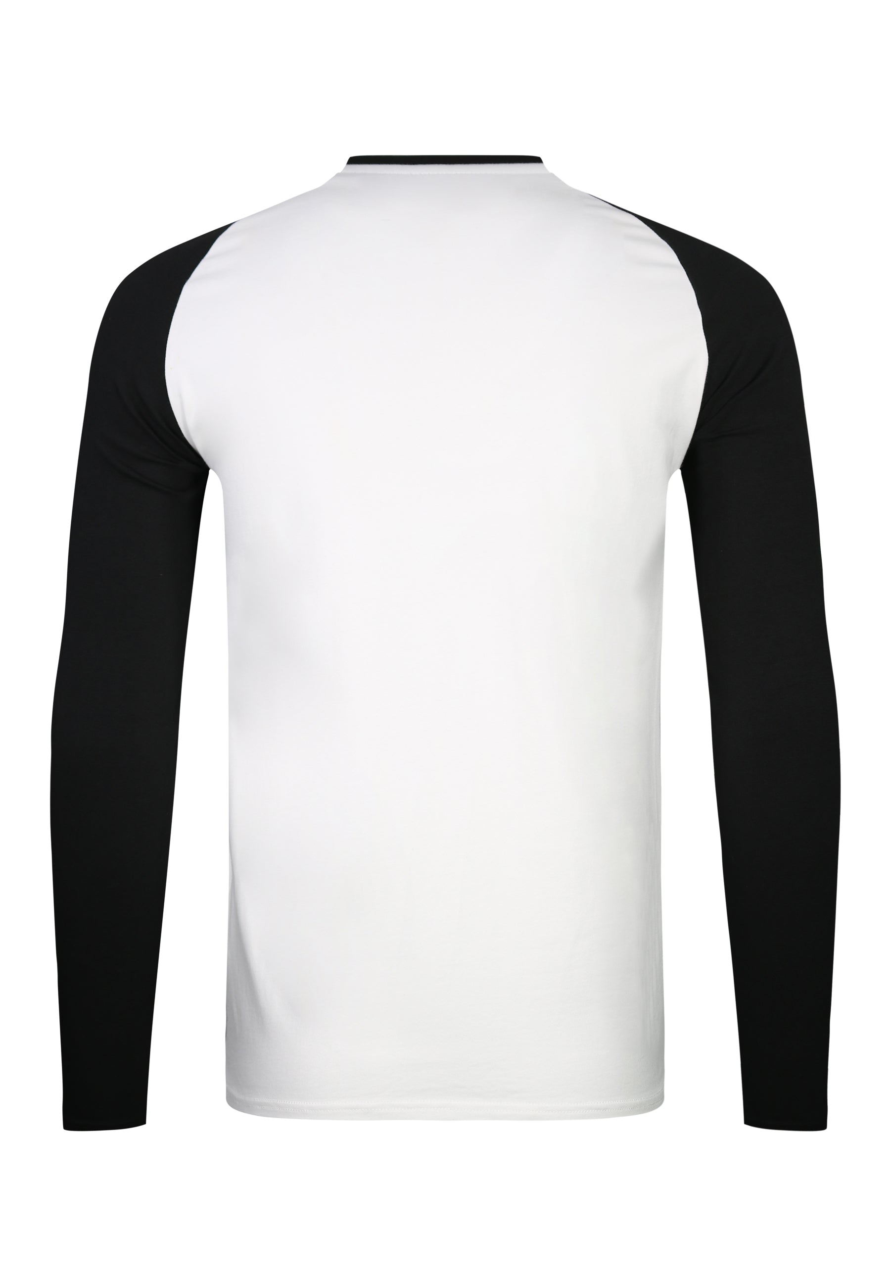 LS Muscle Fit T-Shirt in White-Black T-Shirts SikSilk