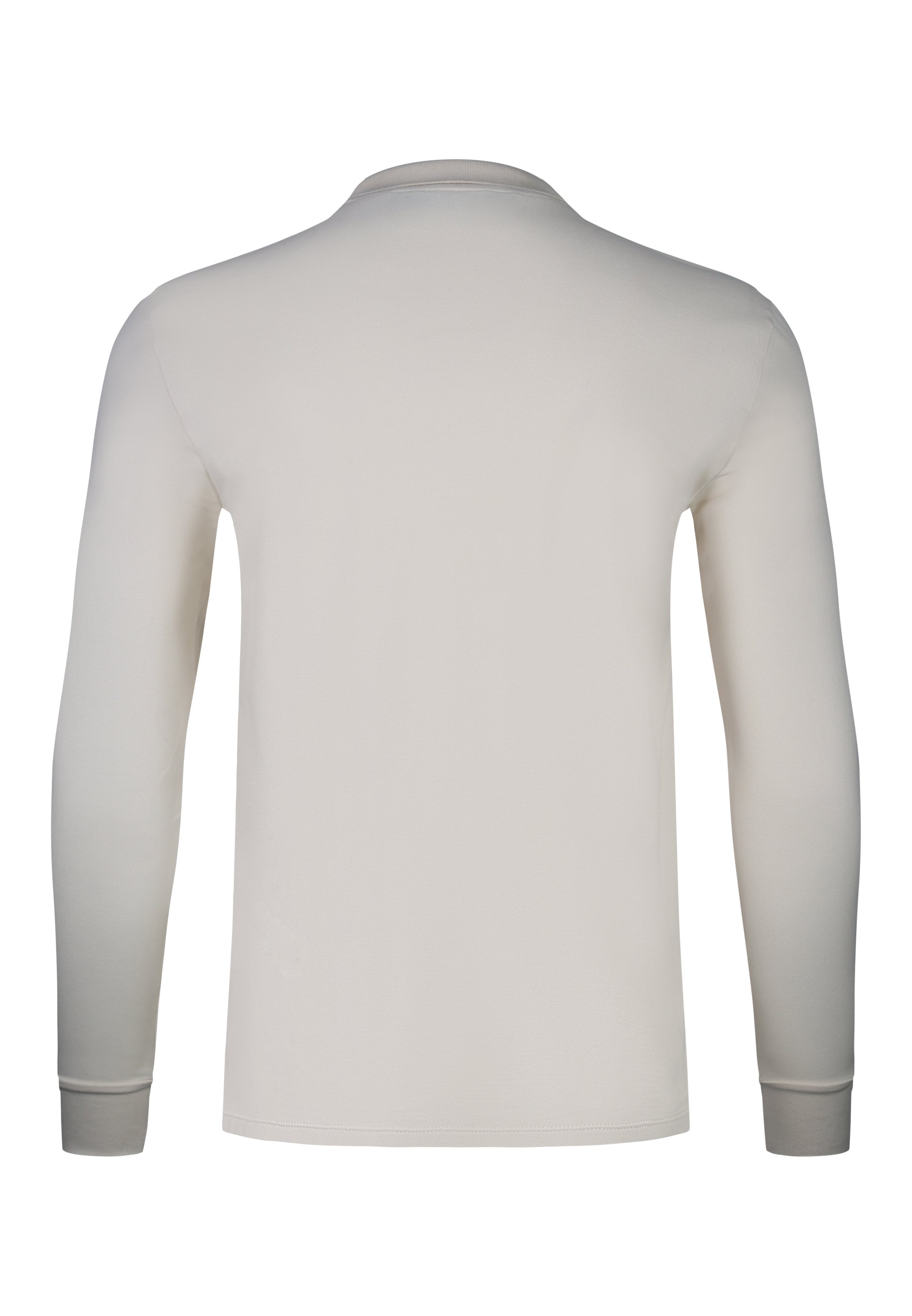 Longlseeved Button Polo in Ecru T-Shirts SikSilk