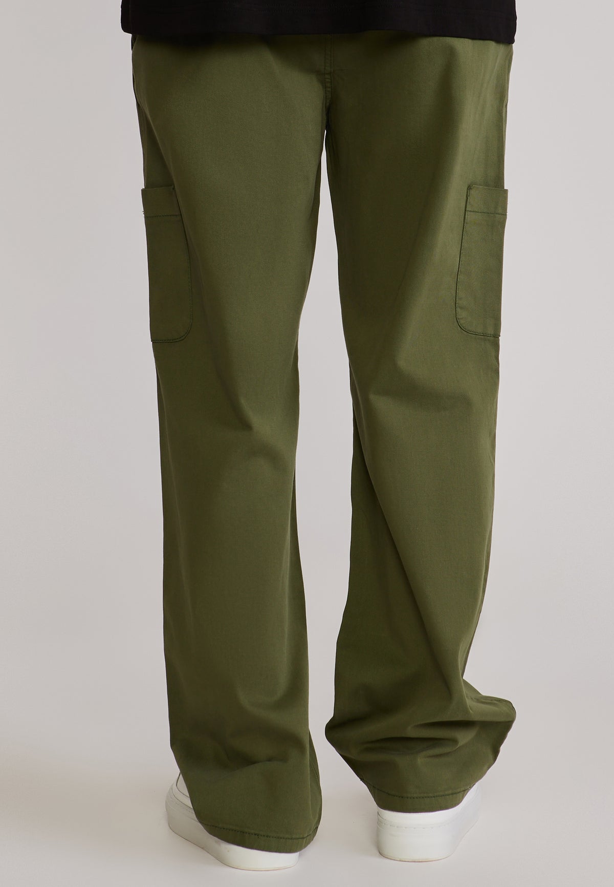 Cargohose Baggy Cargos in Khaki Green Hosen SikSilk