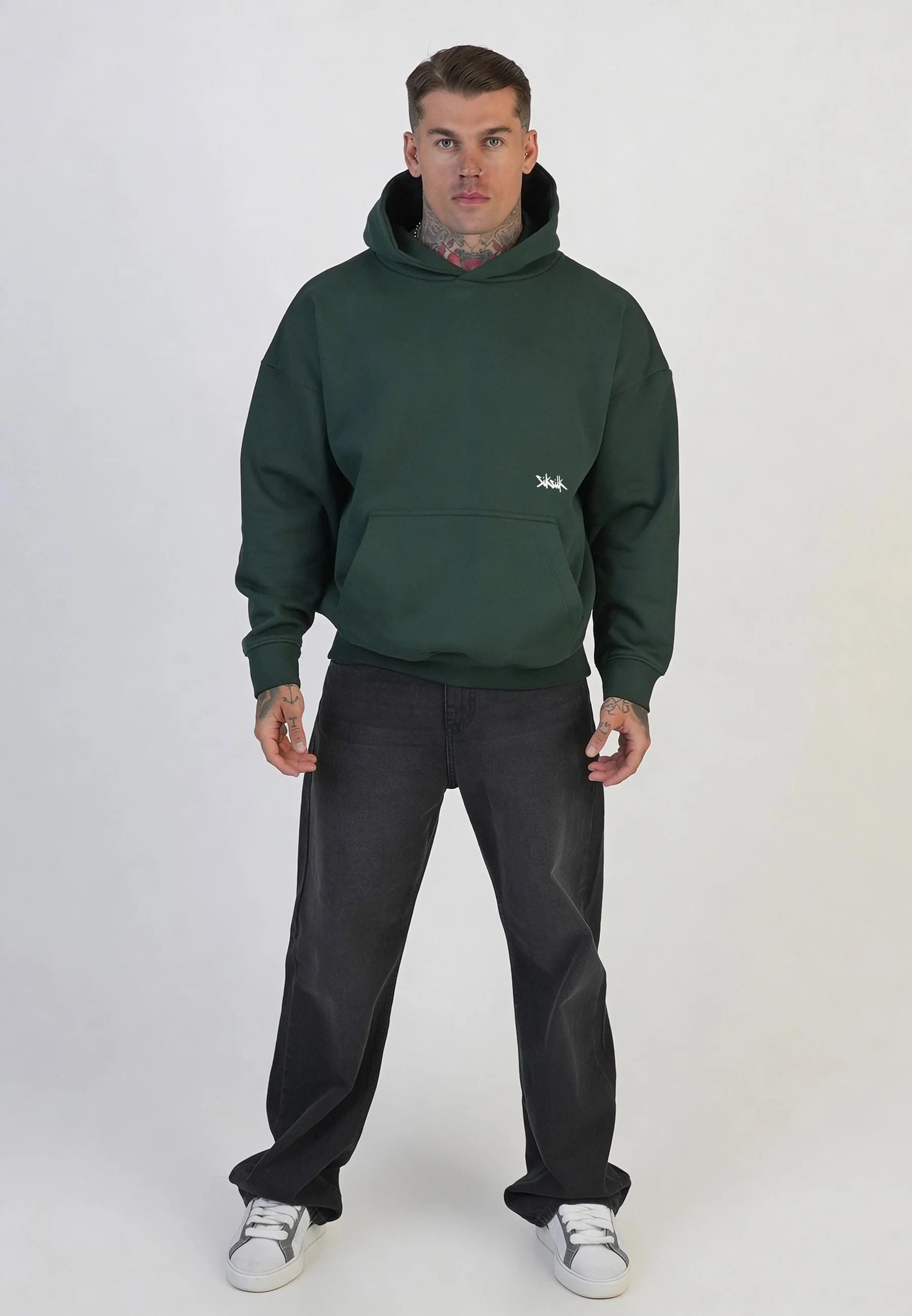 Graphic Hoodie in Green Kapuzenpullover SikSilk