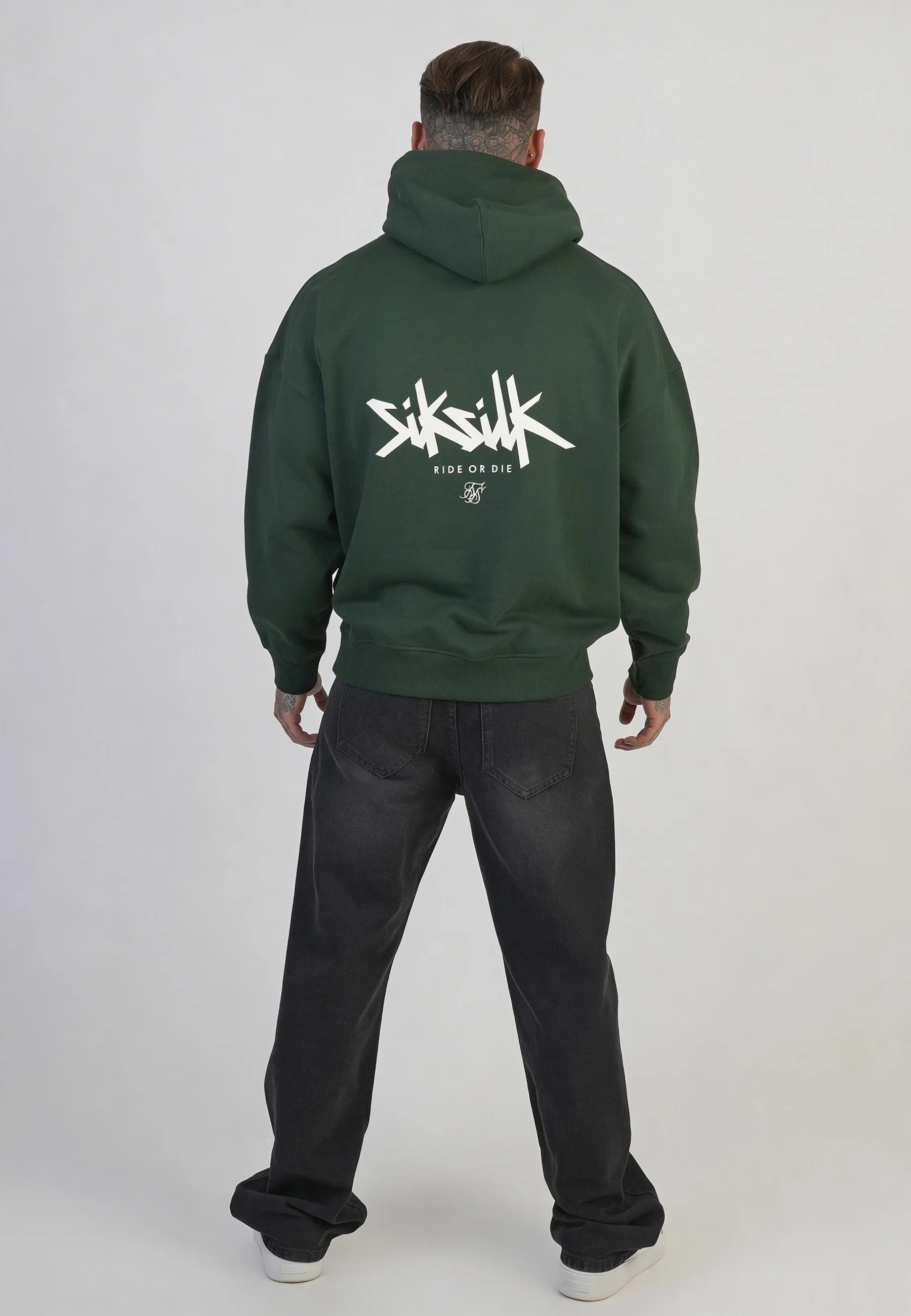 Graphic Hoodie in Green Kapuzenpullover SikSilk